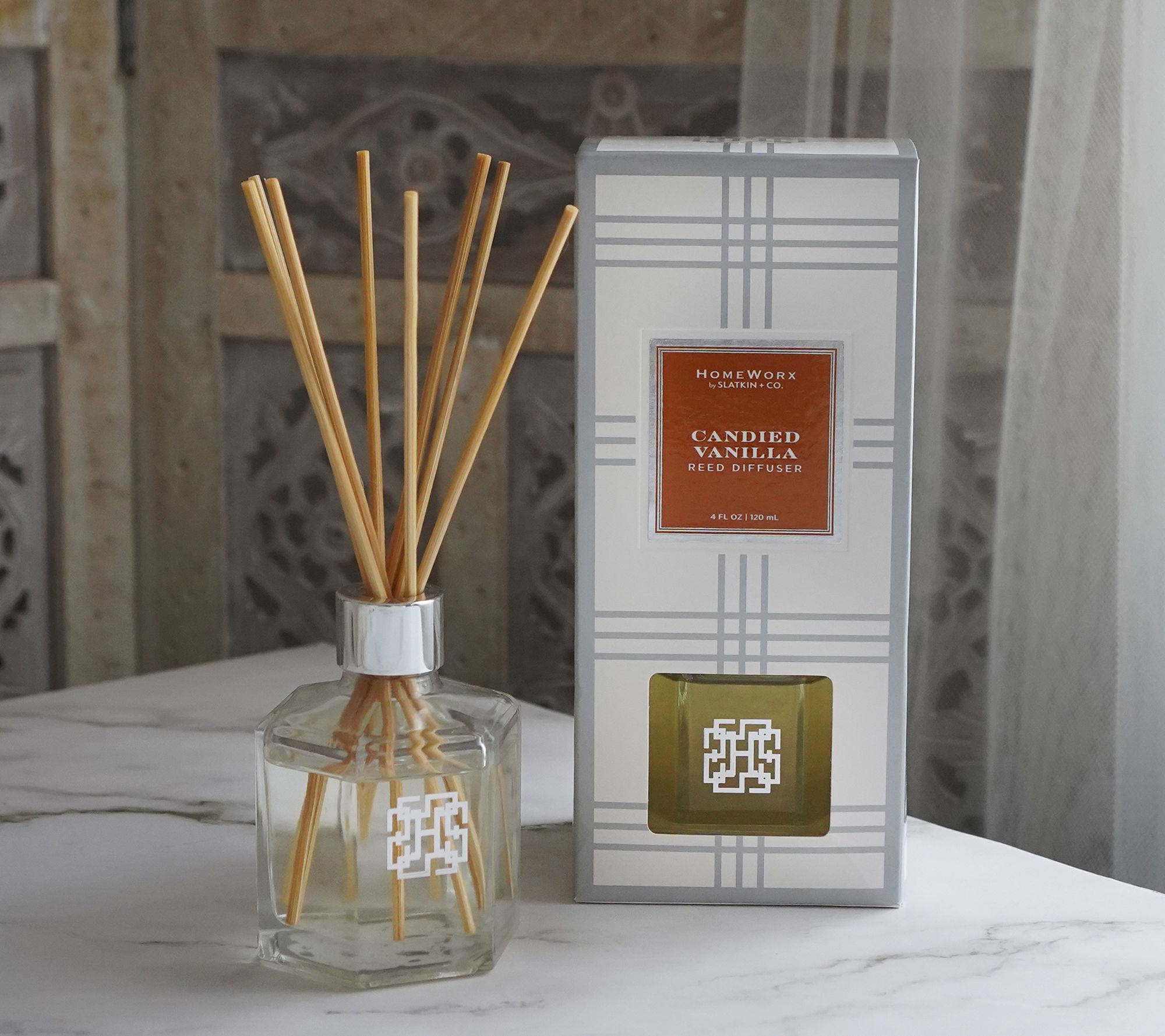 HomeWorx by Slatkin & Co. S/2 Candied Vanilla Reed Diffusers