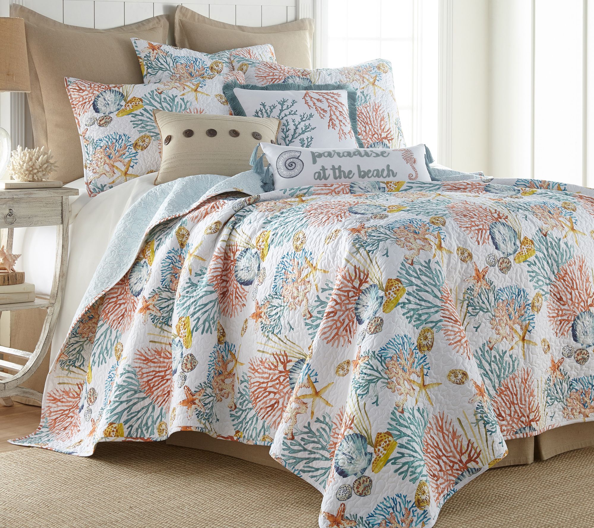 Levtex Home Bay Islands 2-Piece Coastal Twin/Tw in XL Quilt Se - QVC.com