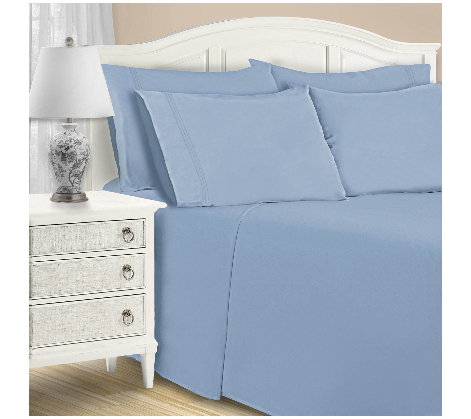 Superior 1500TC Cotton Blend Deep Pocket 6-PC Sheet Set, Quee