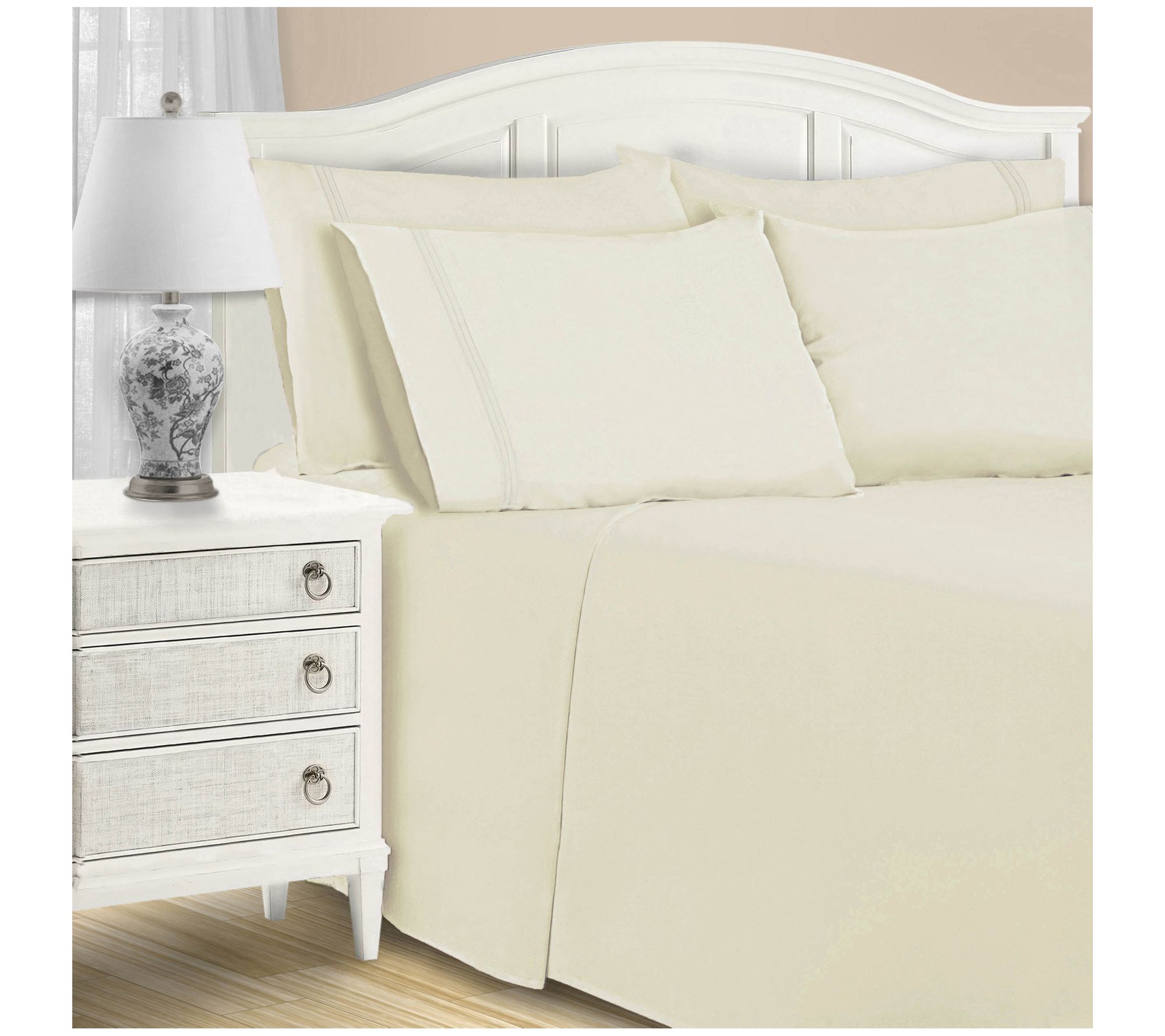 Superior 1500TC Cotton Blend Deep Pocket 6-PC Sheet Set, Quee