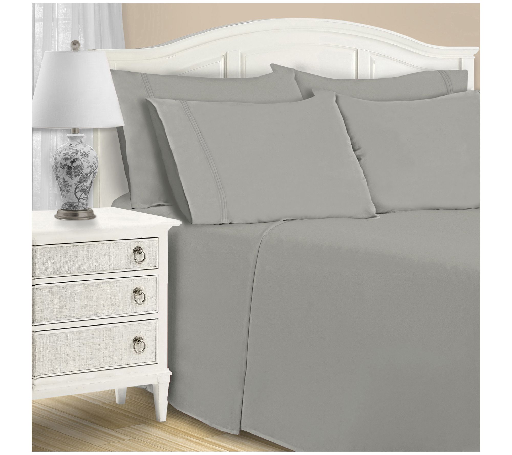 Superior 1500TC Cotton Blend Deep Pocket 6-PC Sheet Set, Quee