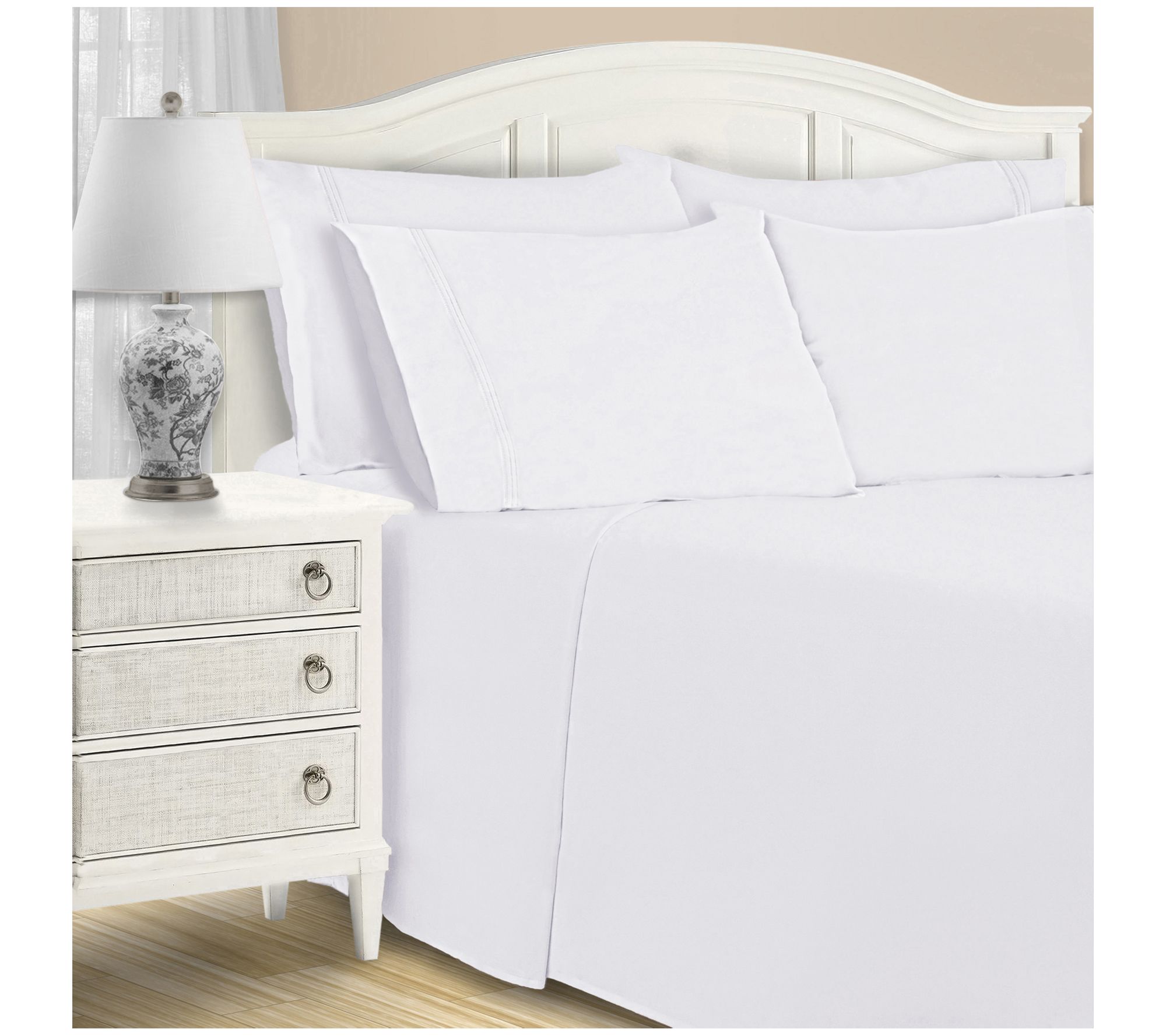 Superior 1500TC Cotton Blend Deep Pocket 6-PC Sheet Set, Quee