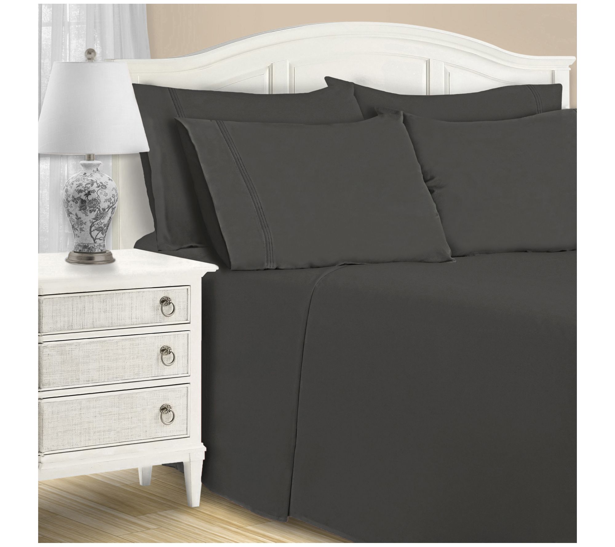 Superior 1500TC Cotton Blend Deep Pocket 6-PC Sheet Set, Quee