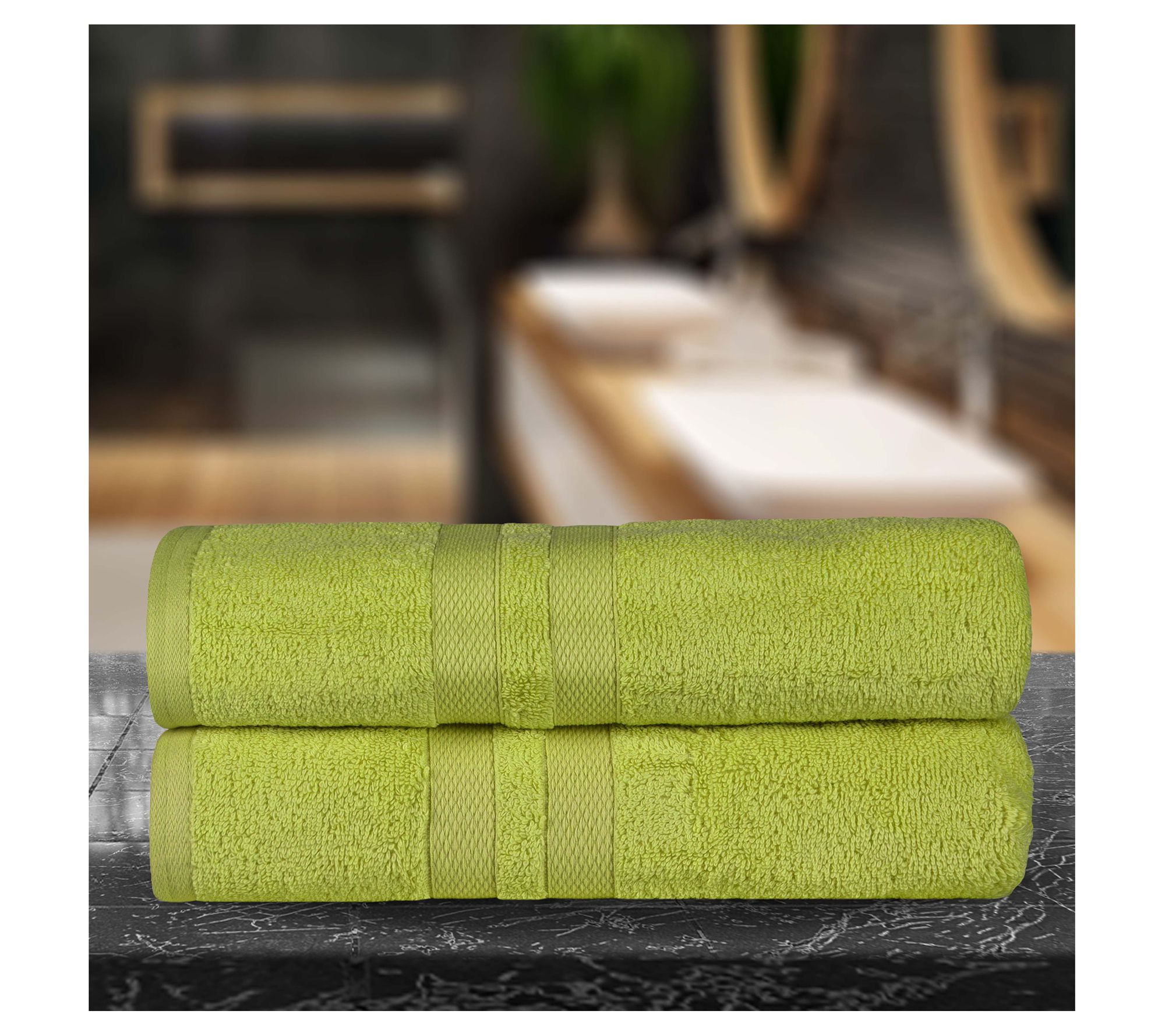Superior Ultra Soft Cotton Solid 2-Piece Bath Sheets