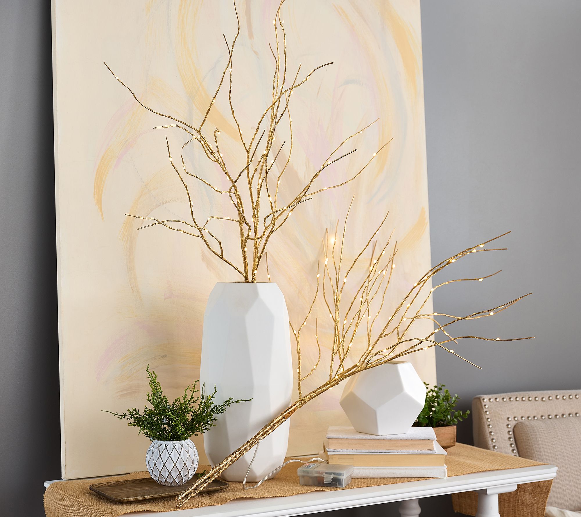 "As Is" Bethlehem Lights (2) 36" Branches w/ Color Flip LEDs