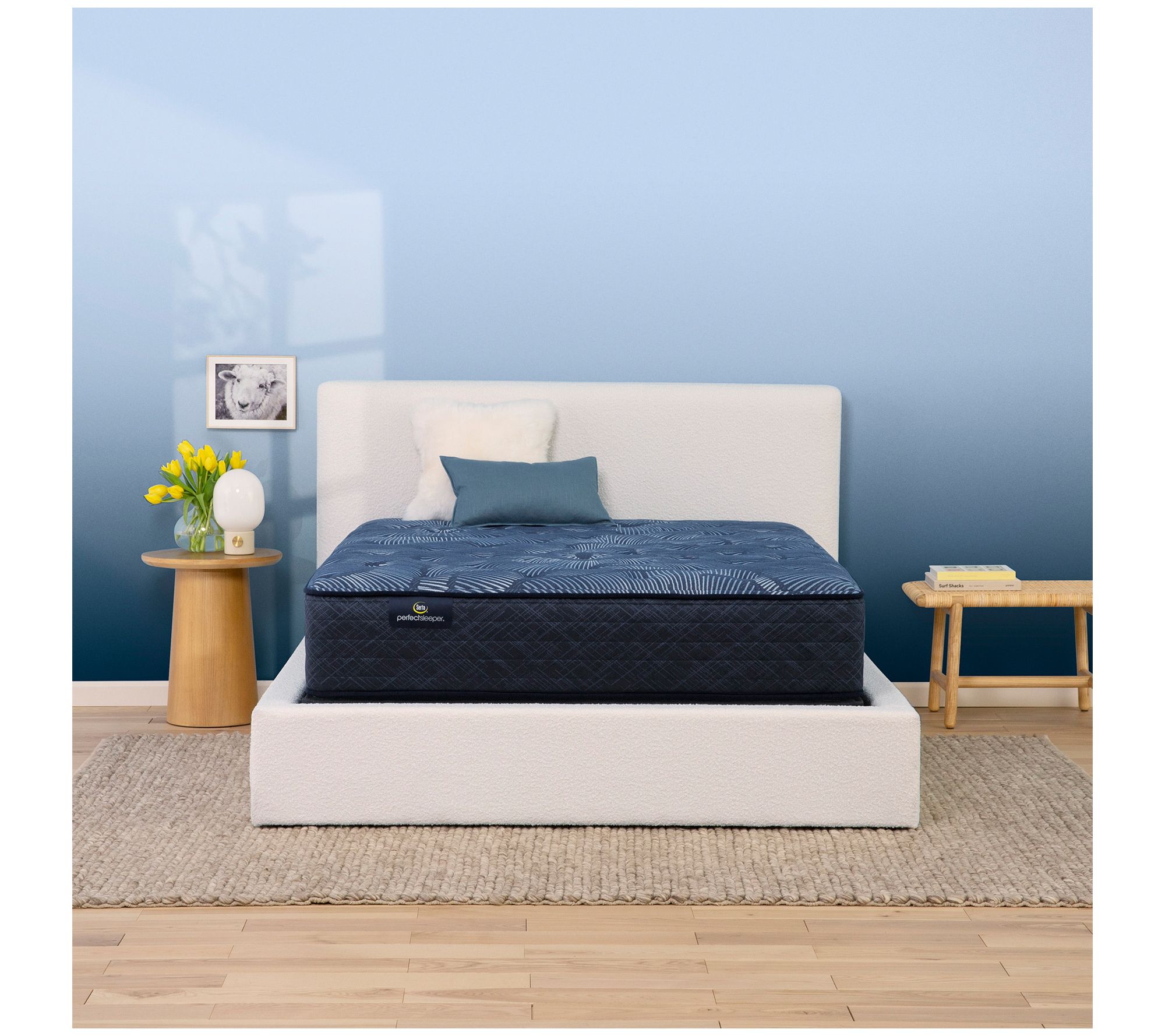 Serta Cobalt Calm 13.25" Plush Mattress Set -Twin