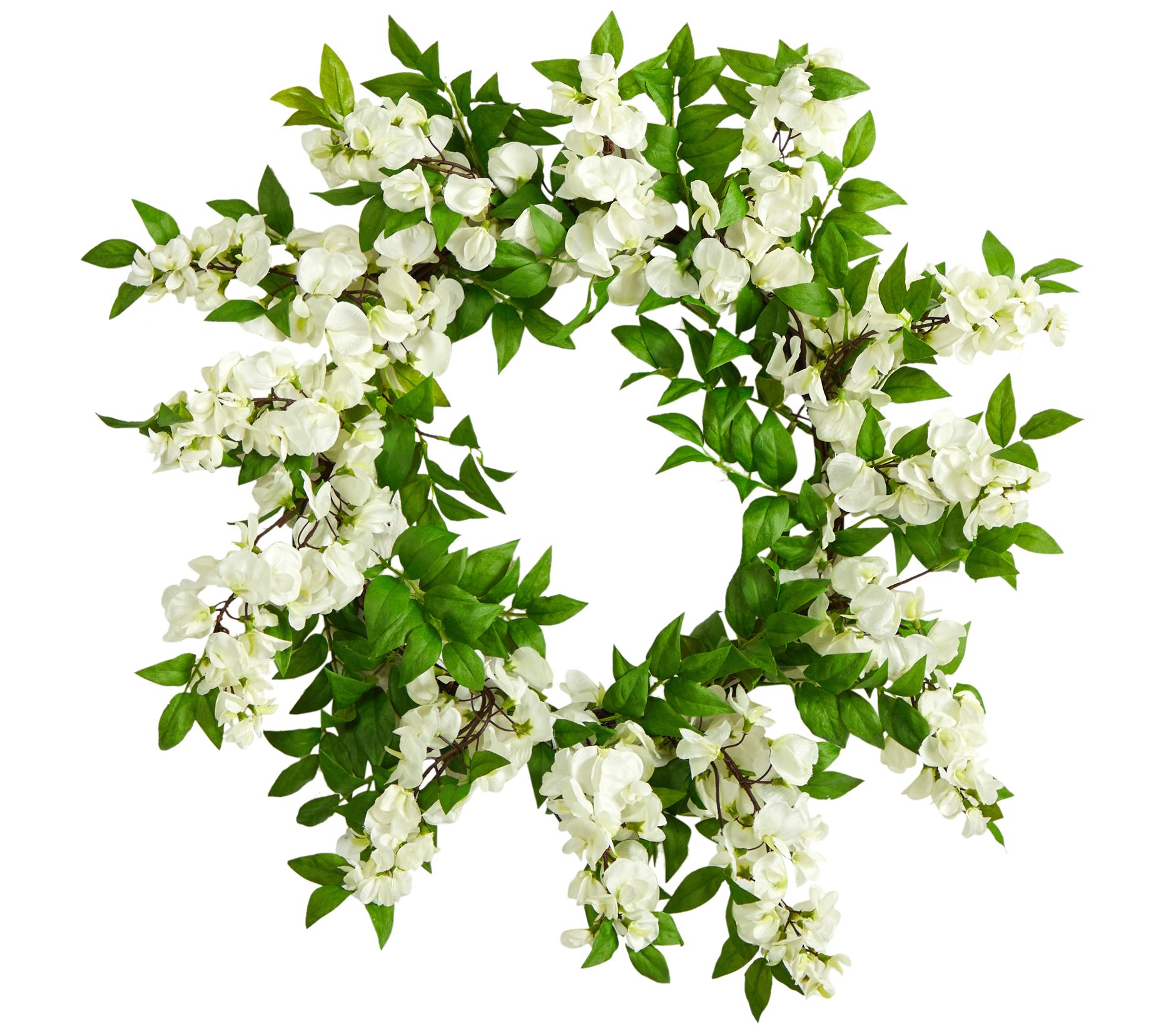 Nearly Natural 18" Wisteria Artificial Wreath