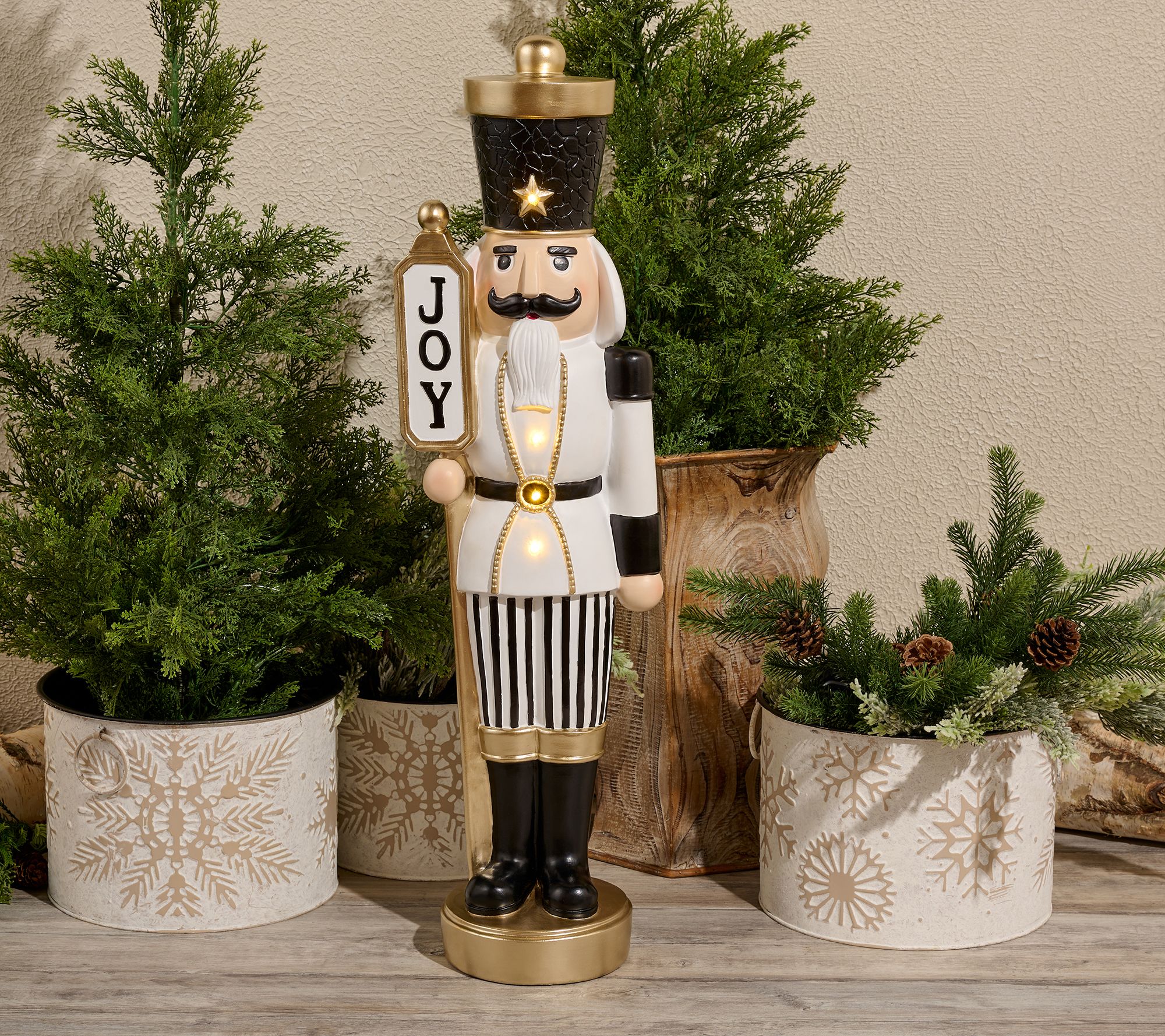 Kringle Express 32" Oversize Resin Holiday Nutcracker