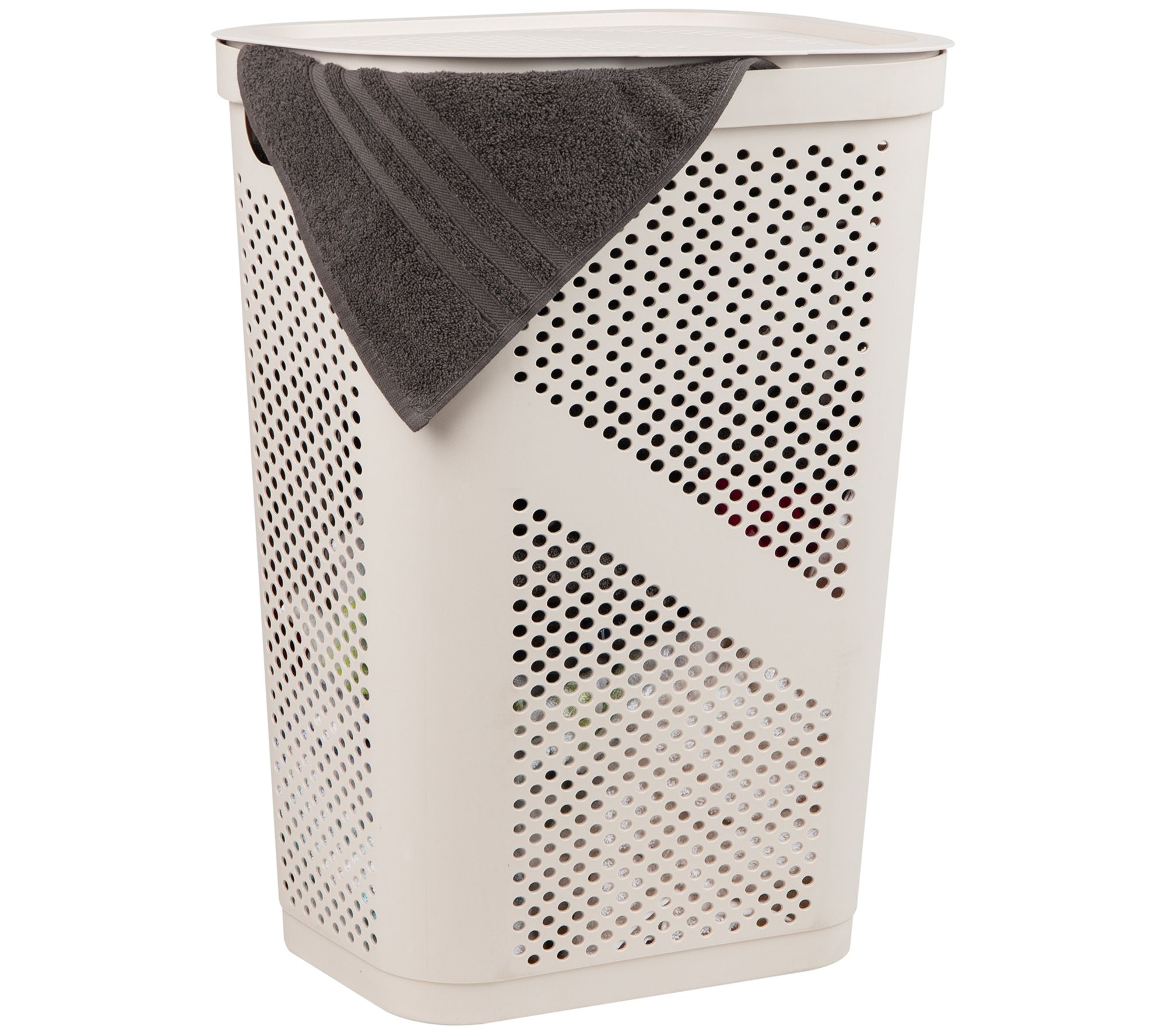 Mind Reader 60L Slim Laundry Hamper/ Basket w/Lid