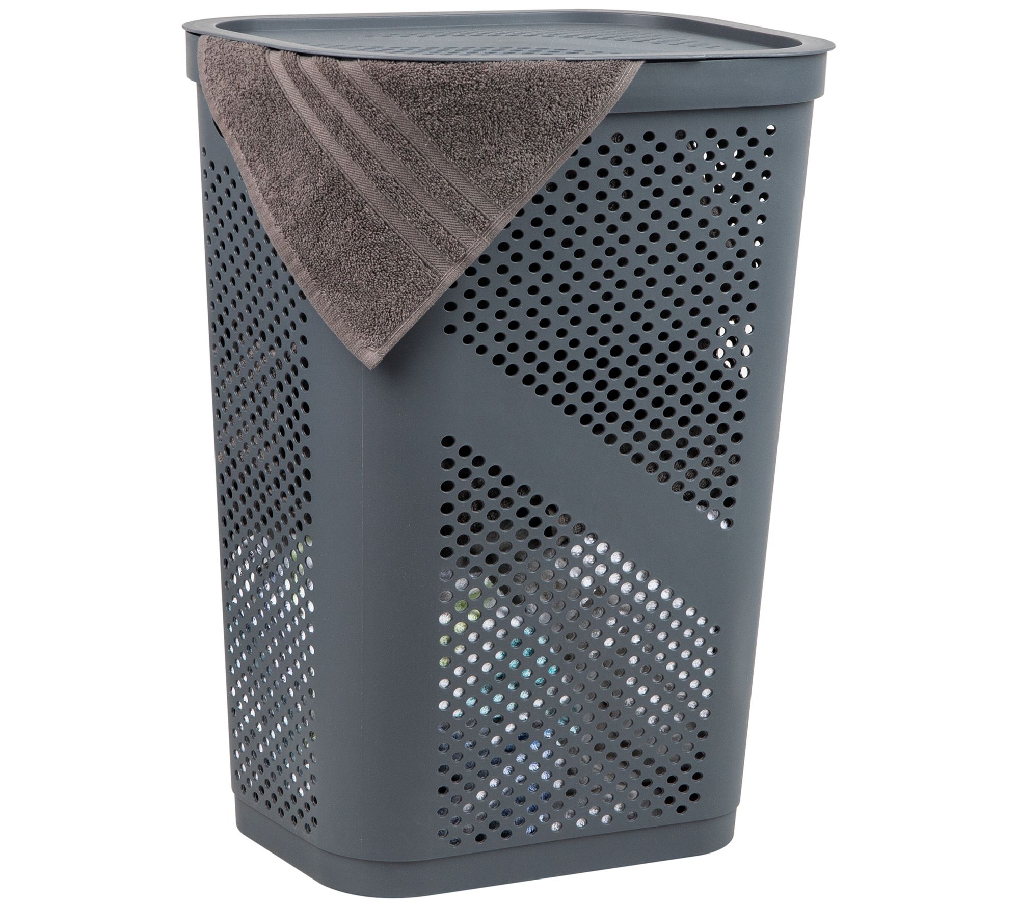 Mind Reader 60L Slim Laundry Hamper/ Basket w/ Lid