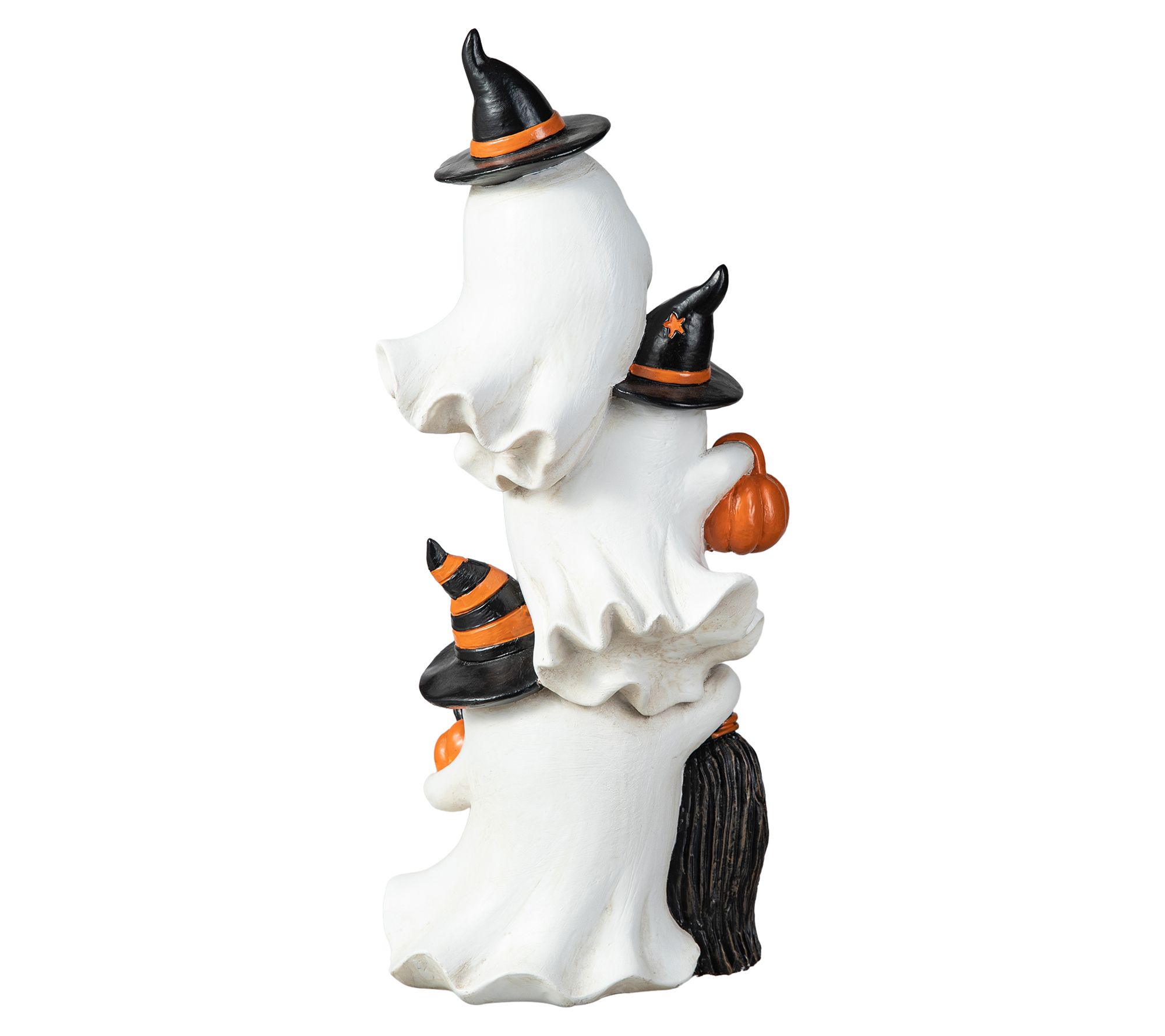 Glitzhome 13.00''H Halloween Stacked Ghost Table Decor - QVC.com