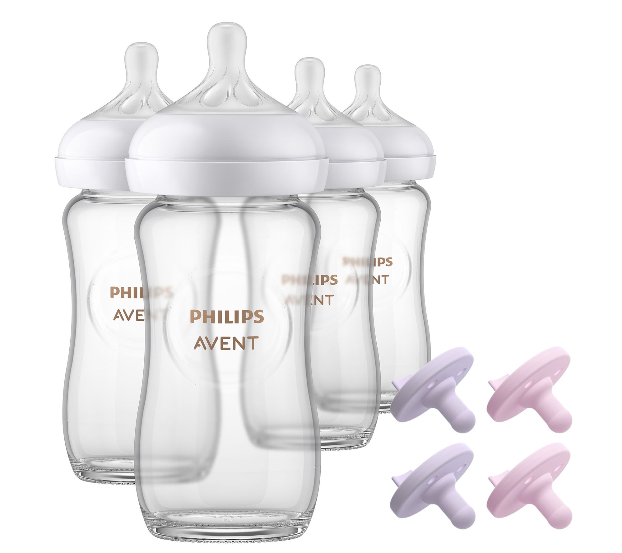 Philips Soothie Pacifier 0-3m + Natural Response Glass Bottle