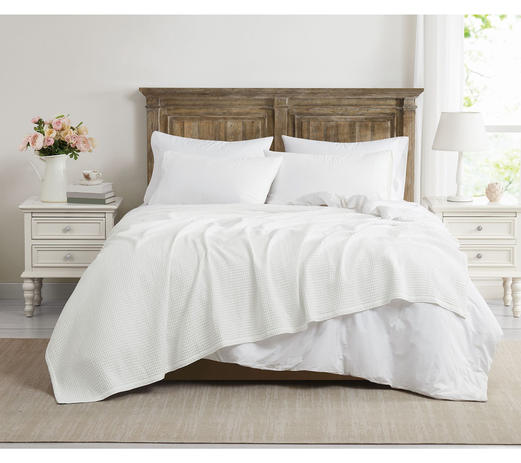 The Farmhouse by Rachel Ashwell Cotton Waffle King Blanket