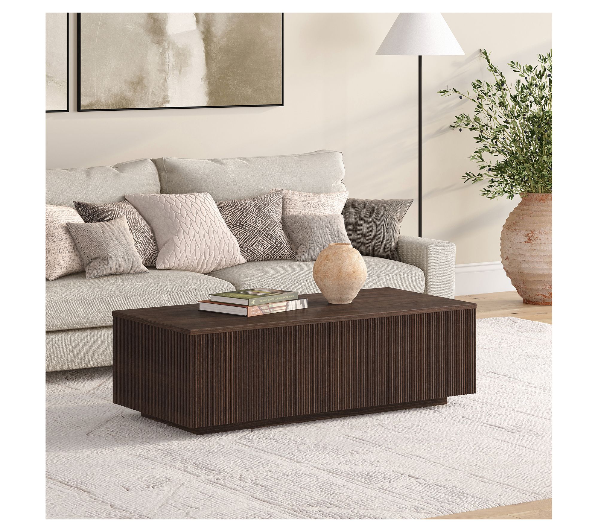 Hudson&Canal Reyes 48" Wide Rectangular CoffeeTable