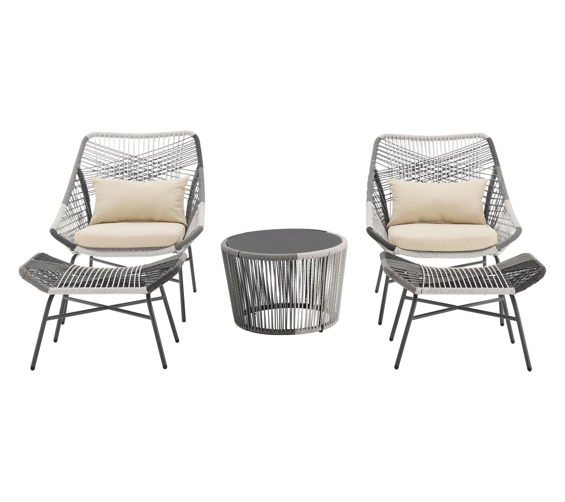 Manhattan Comfort 5-Piece Ashland Patio Conversation Set