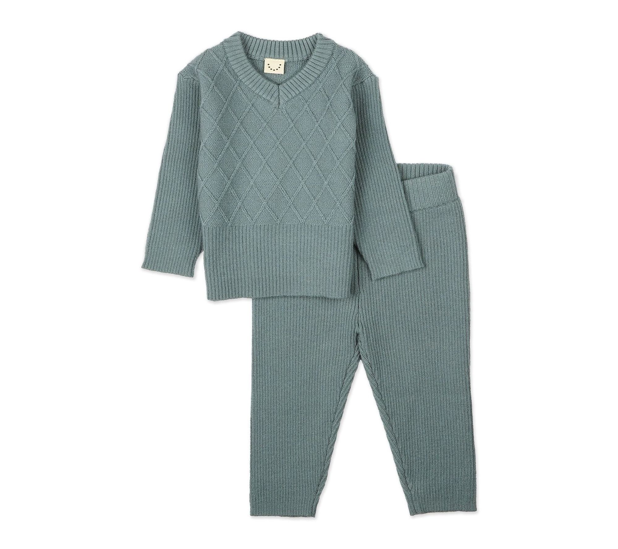 MiniMoi Baby and Toddler Boys Romeo Pullover Sweater Set