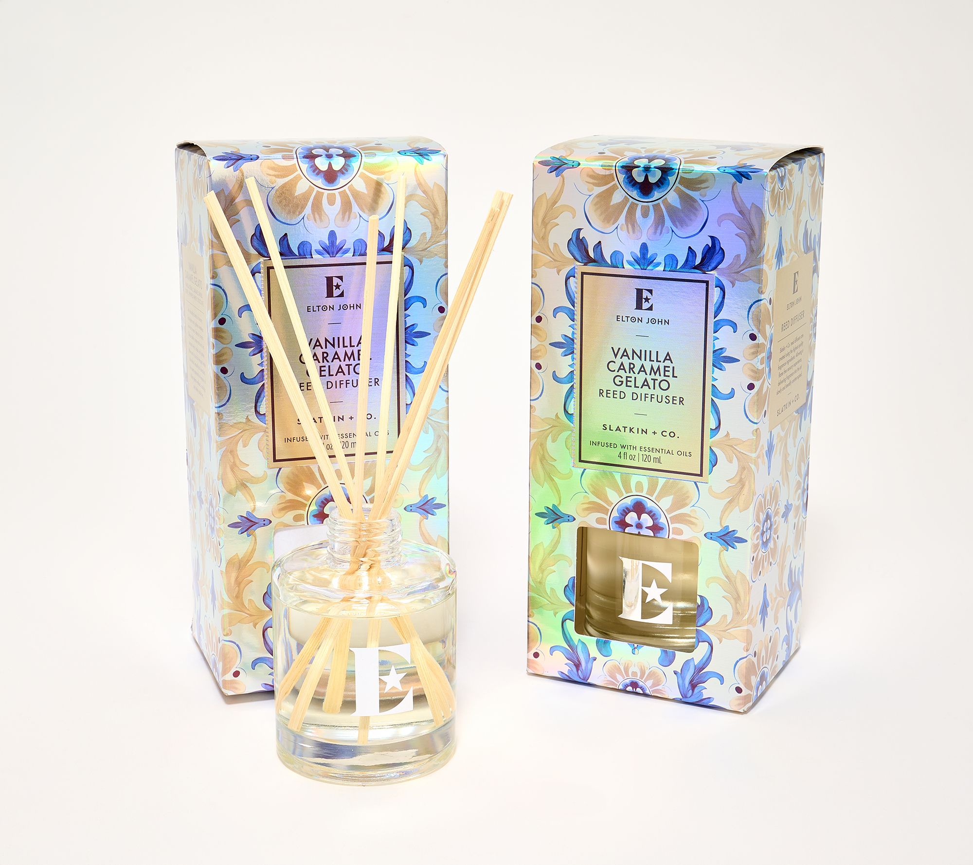 Elton John x Slatkin + Co. S/2 Vanilla Carmel 4oz Reed Diffusers