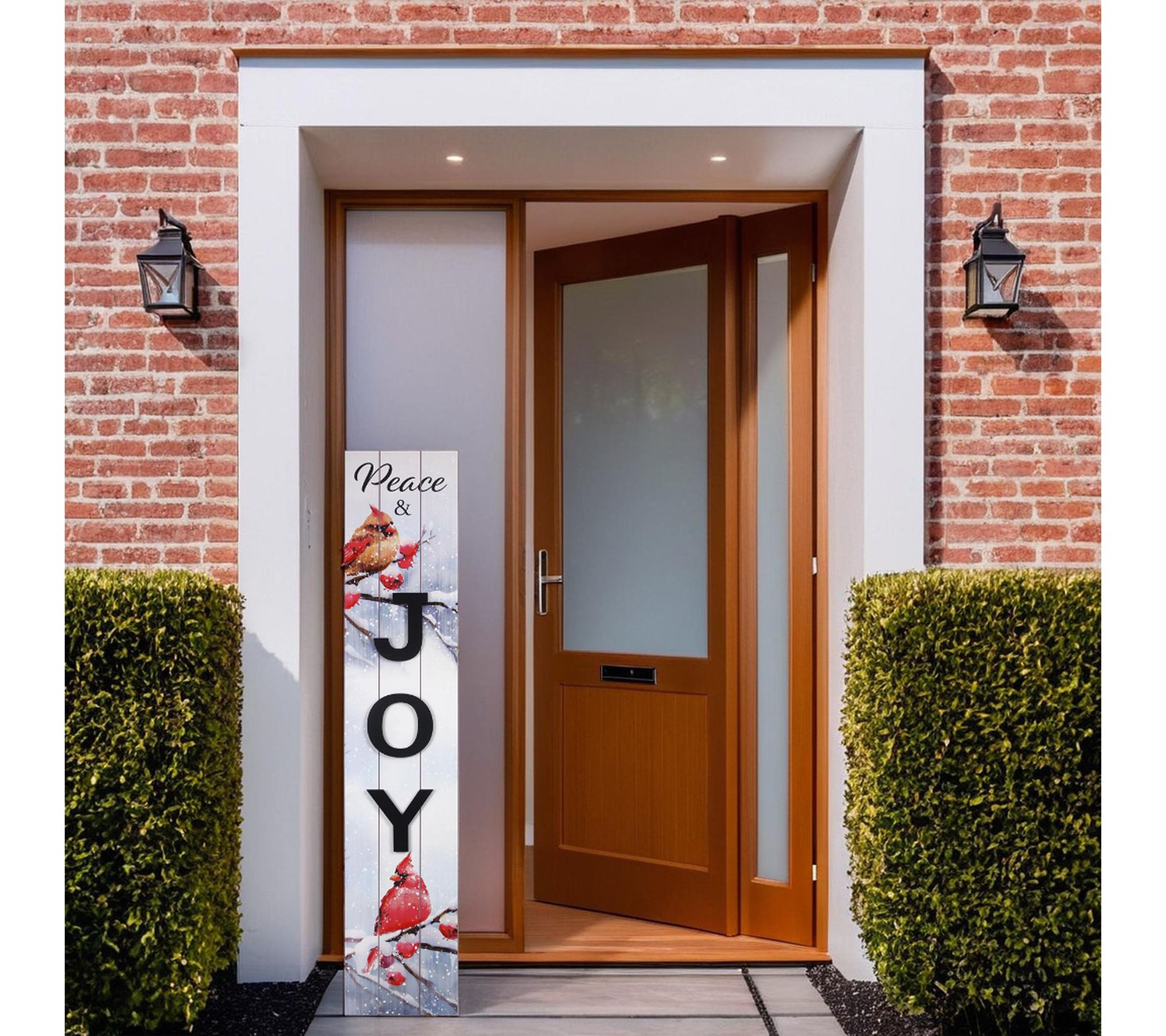 Young's Wood Cardinals JOY Door Leaner with LED
