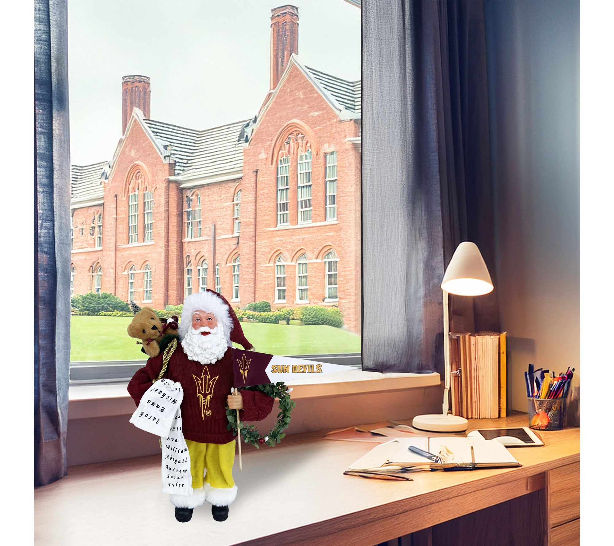 Santa's Workshop 12" NCAA Collegiate Proud Santa v2