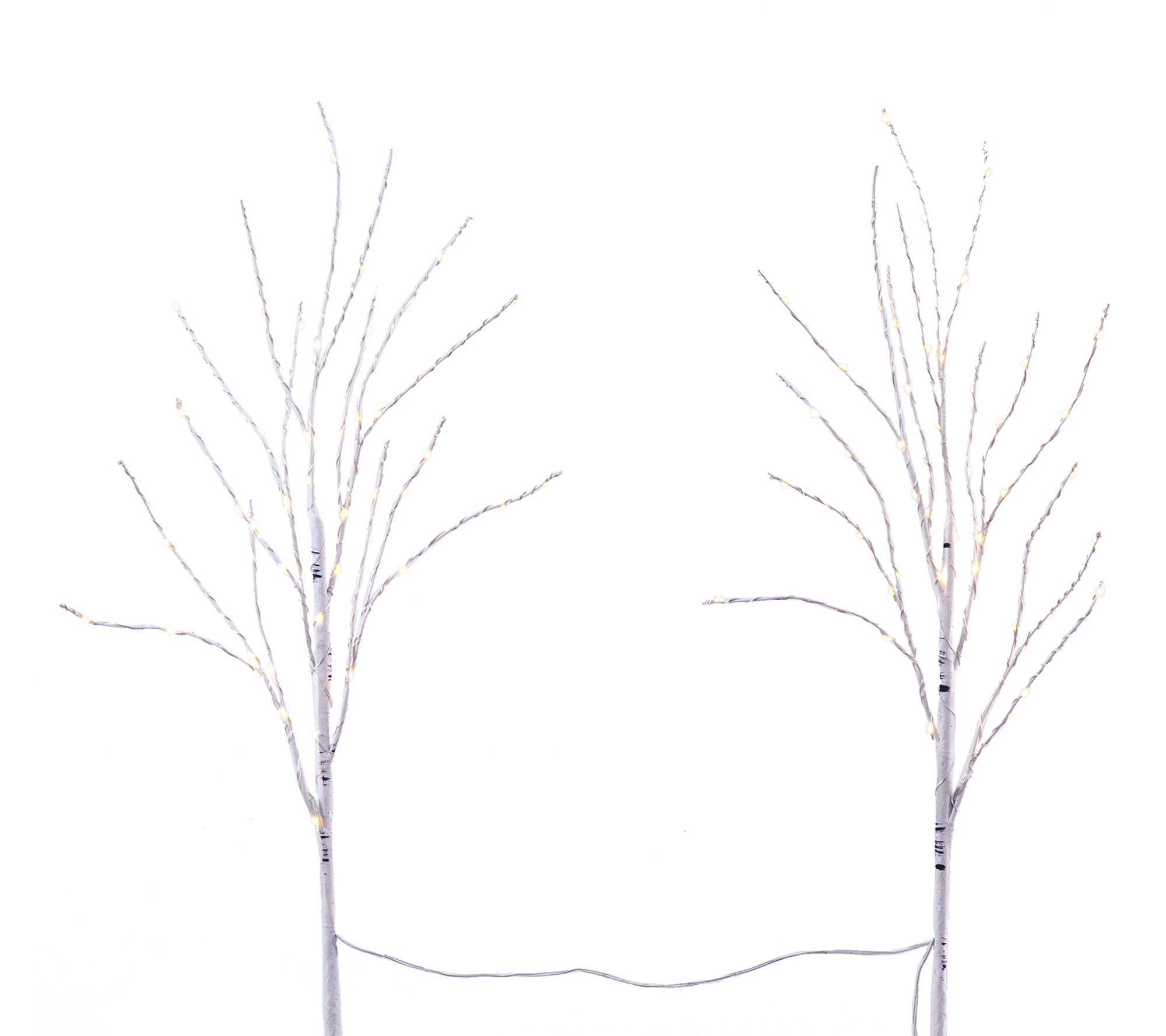 Nearly Natural 2.5' White Birch Branches with 100 Lights