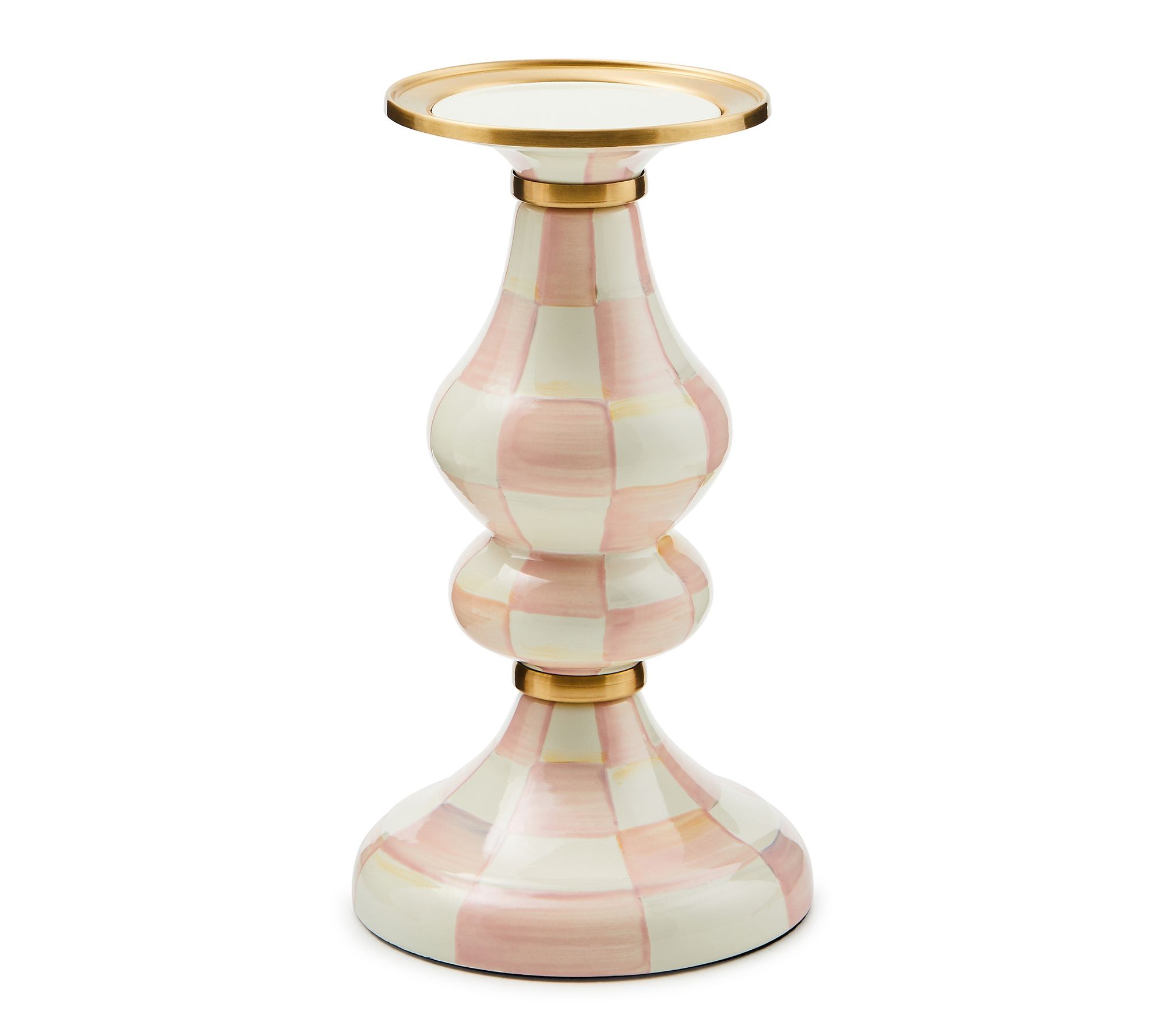 MacKenzie-Childs Check Medium Pillar Candlestick