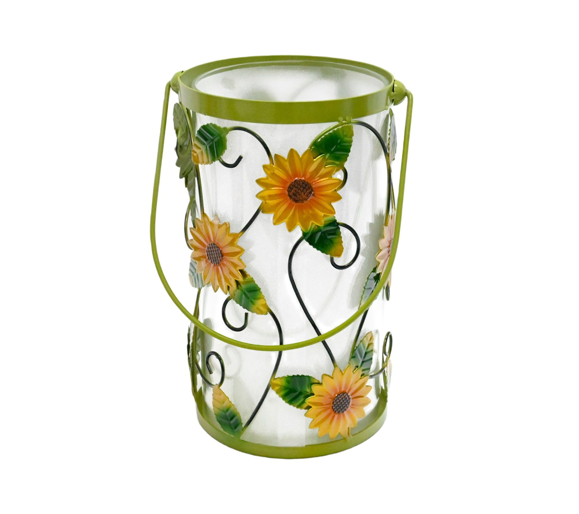 Temp-tations Glass Hurricane Lantern    with Fairy Lights