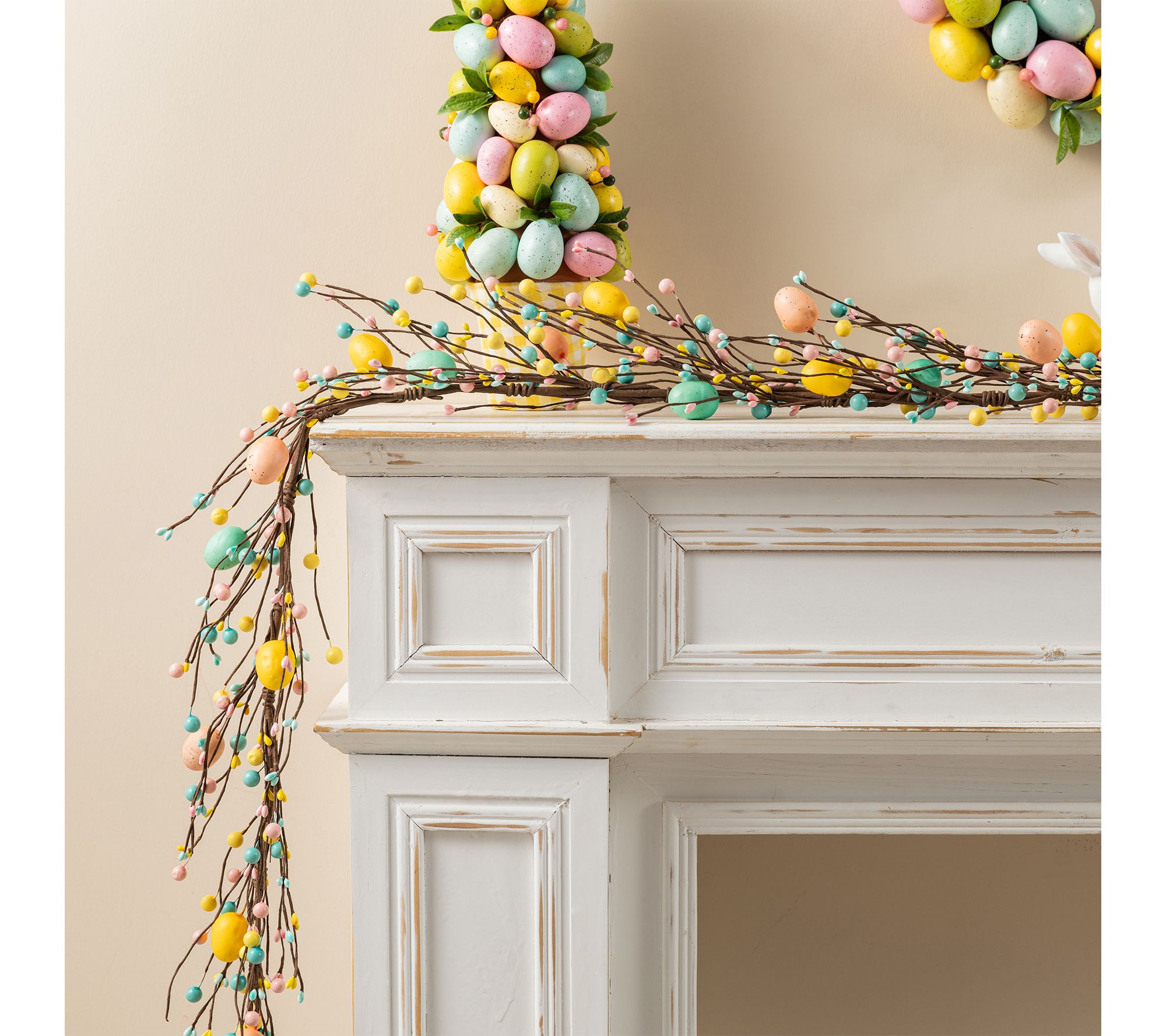 Glitzhome 72"L Easter Egg Garland