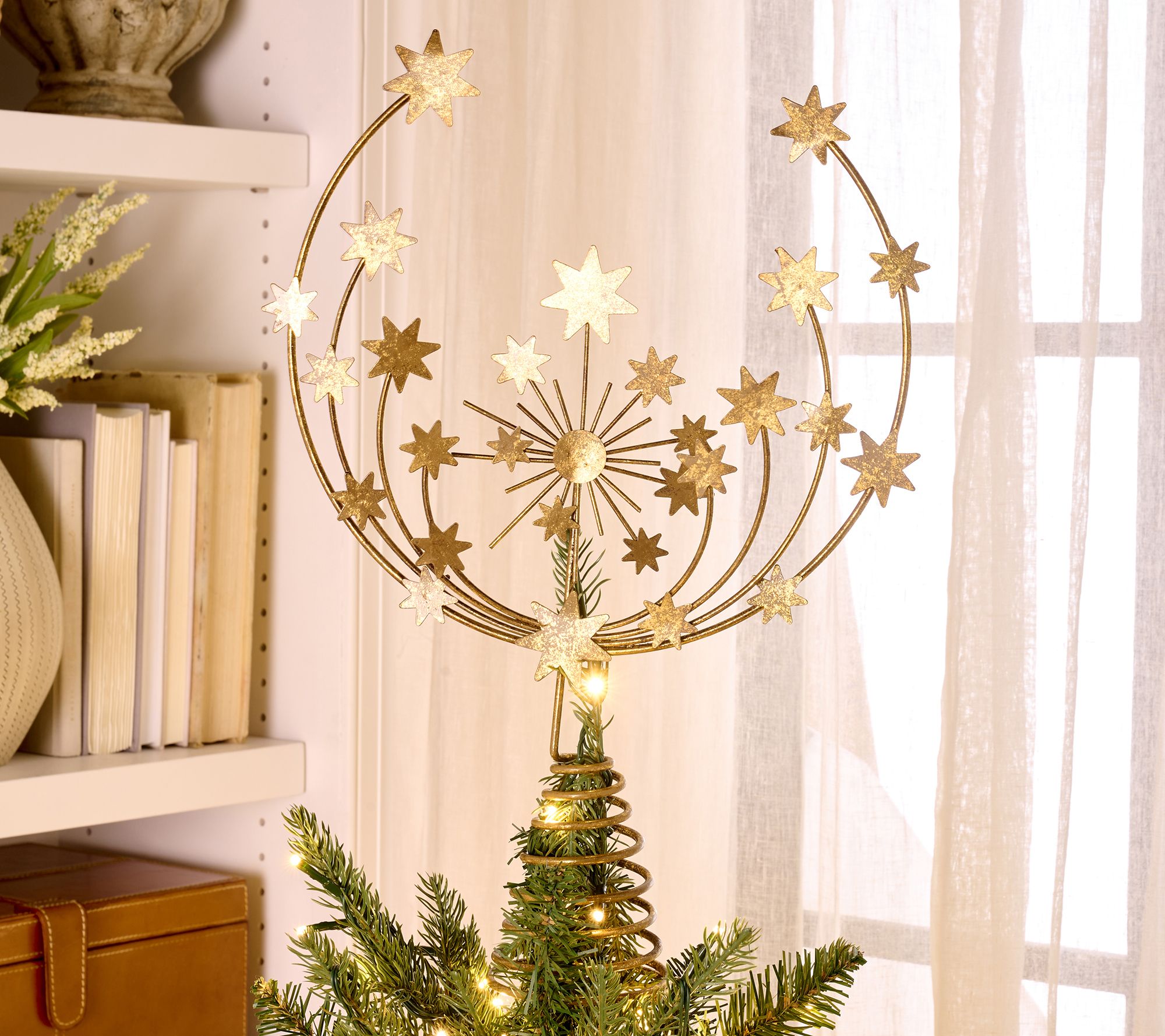 "As Is" Cozy Cottage by Liz Marie Metal Star Burst Tree Topper