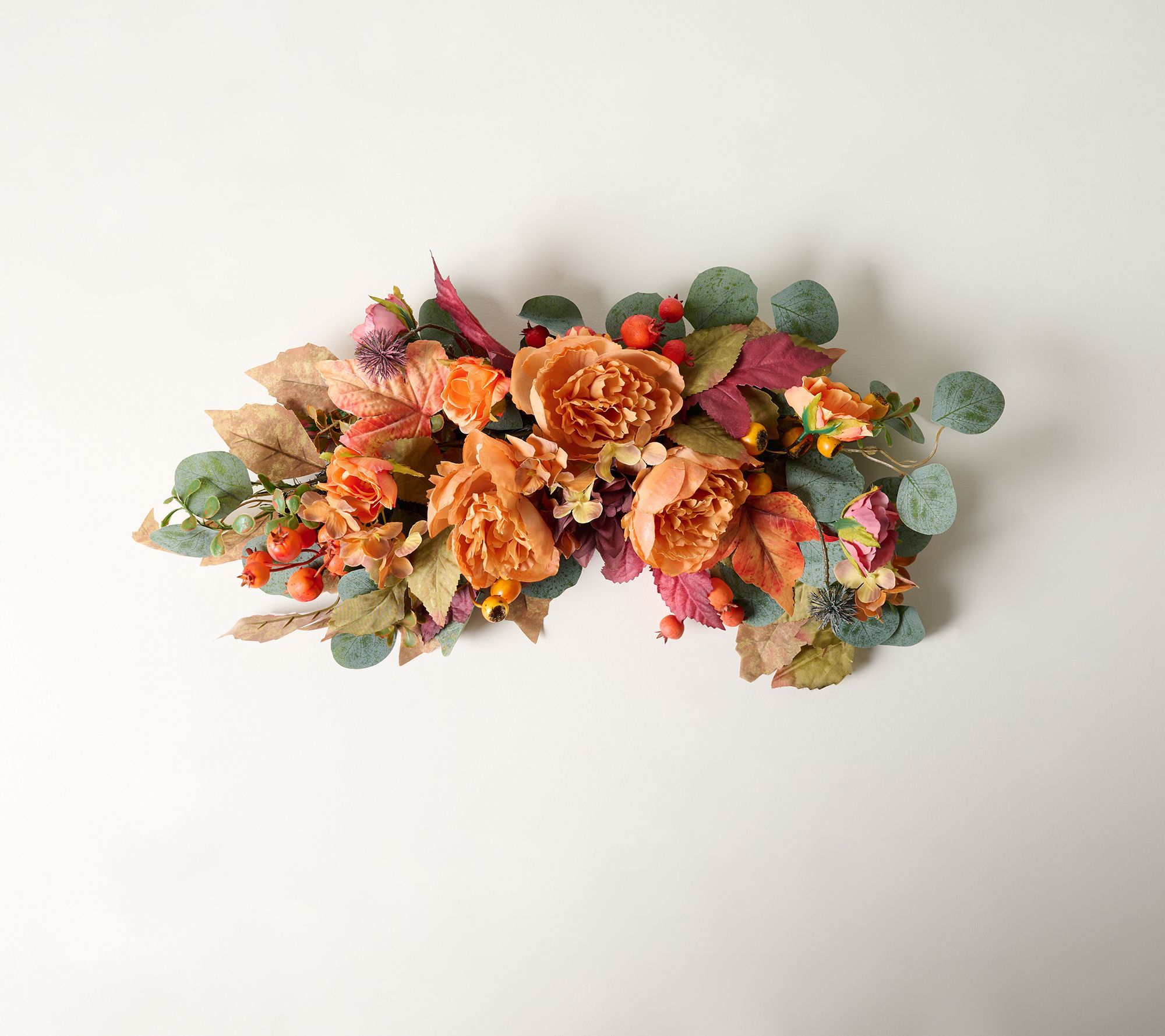 28" Autumn Tapestry Ranunculus & Daliah Swag by Valerie
