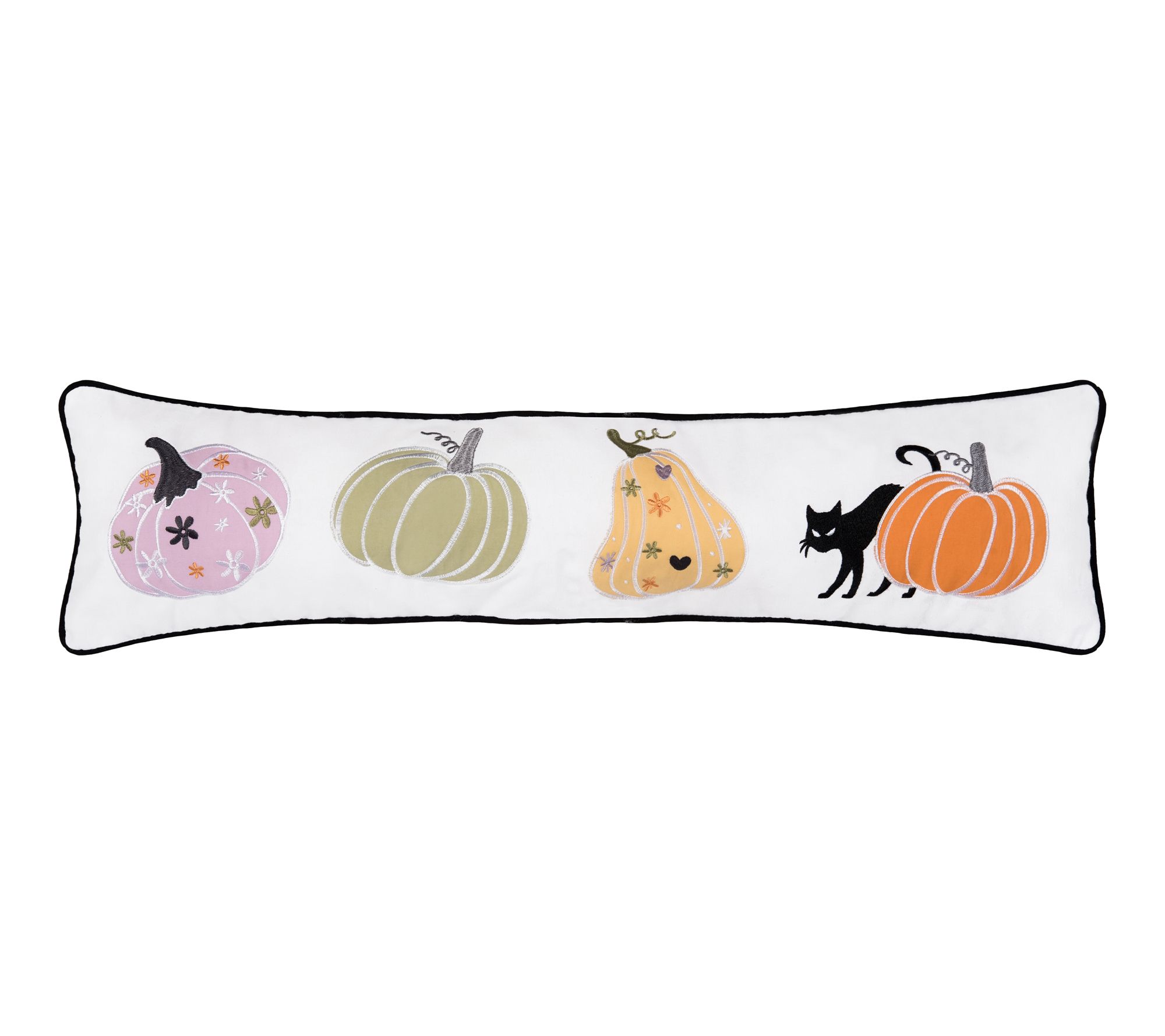 Boo Bash Cats a nd Bats Hallowe en Throw Pillow by Valerie