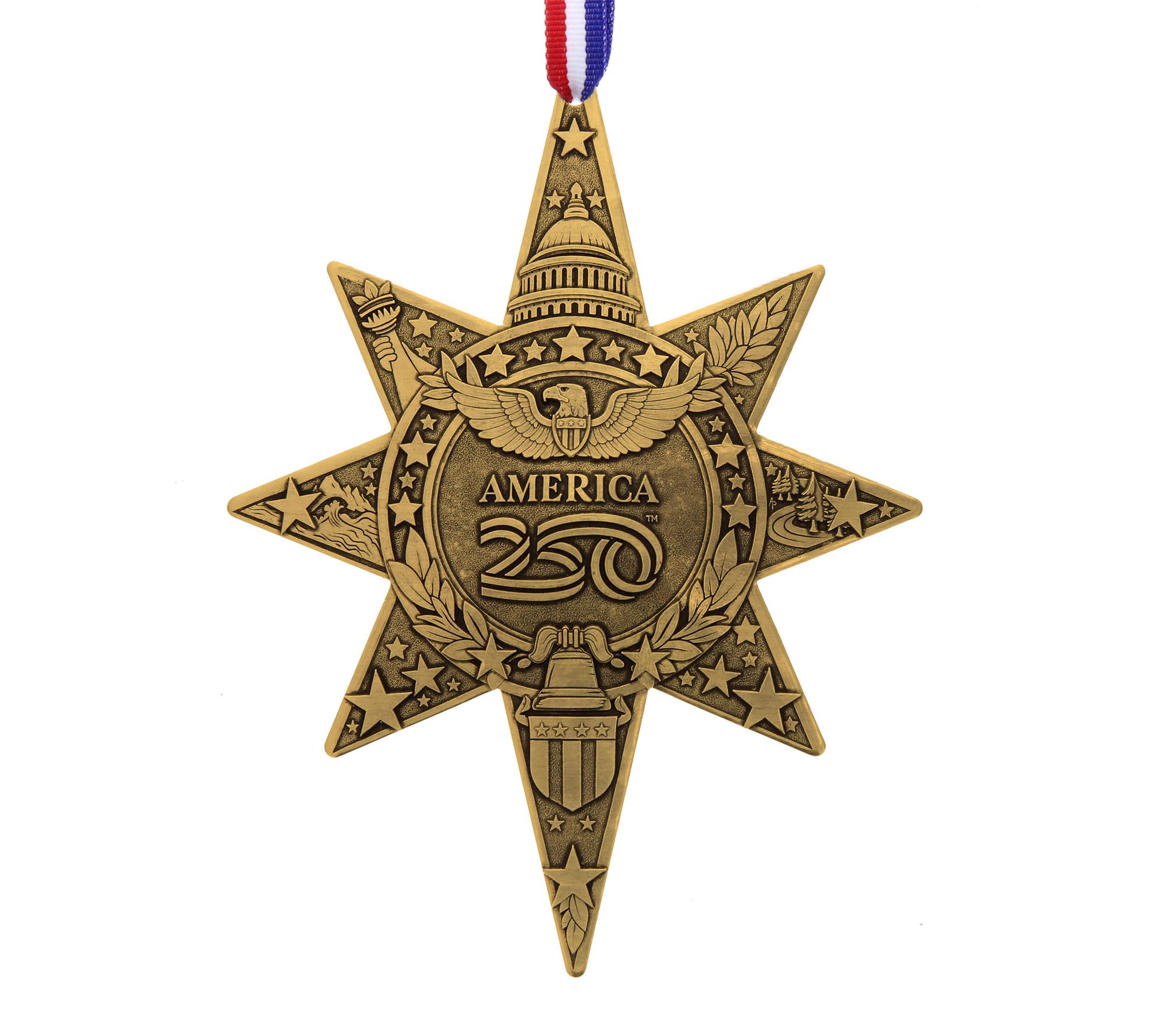 Wendell August America250 Sea to Shining Sea Ornament, Bronze