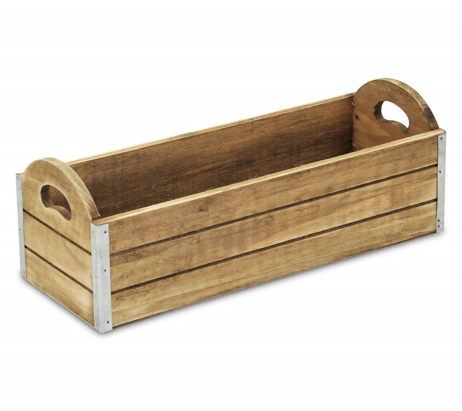 HomeRoots 14" Brown Solid Wood Organizer Box