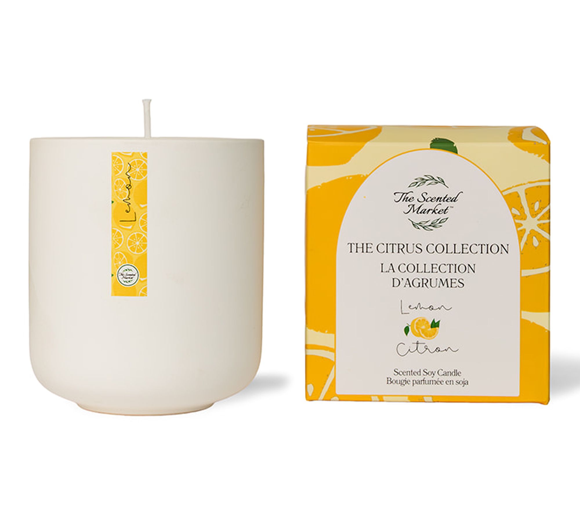 The Scented Market Citrus Scented Soy Candles w/ 60 Hour Burn