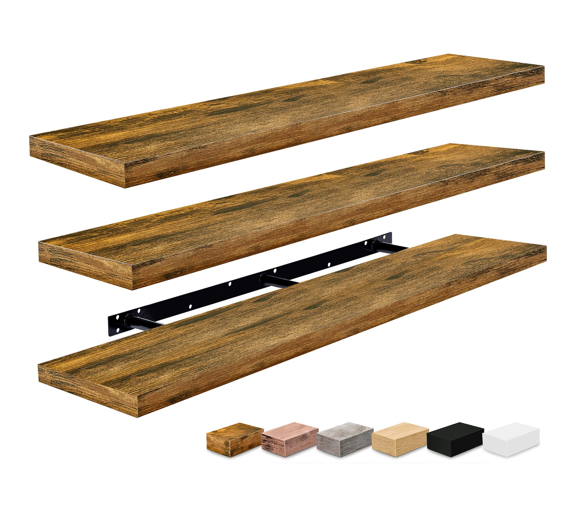 Sorbus Floating Shelves for Wall, 55" Extra Long Shelves, 3 Pc