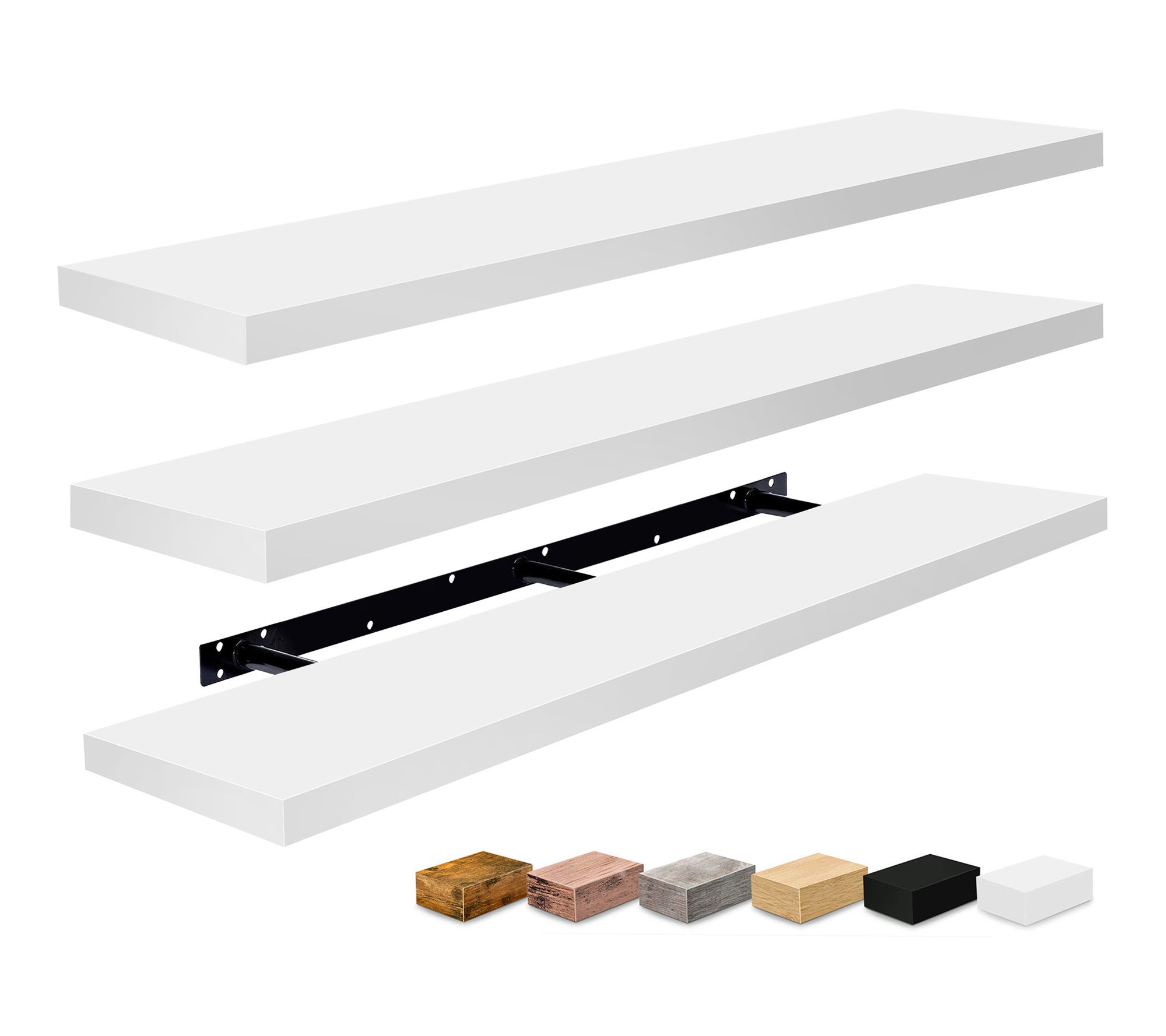 Sorbus Floating Shelves for Wall, 55" Extra Long Shelves, 3 Pc