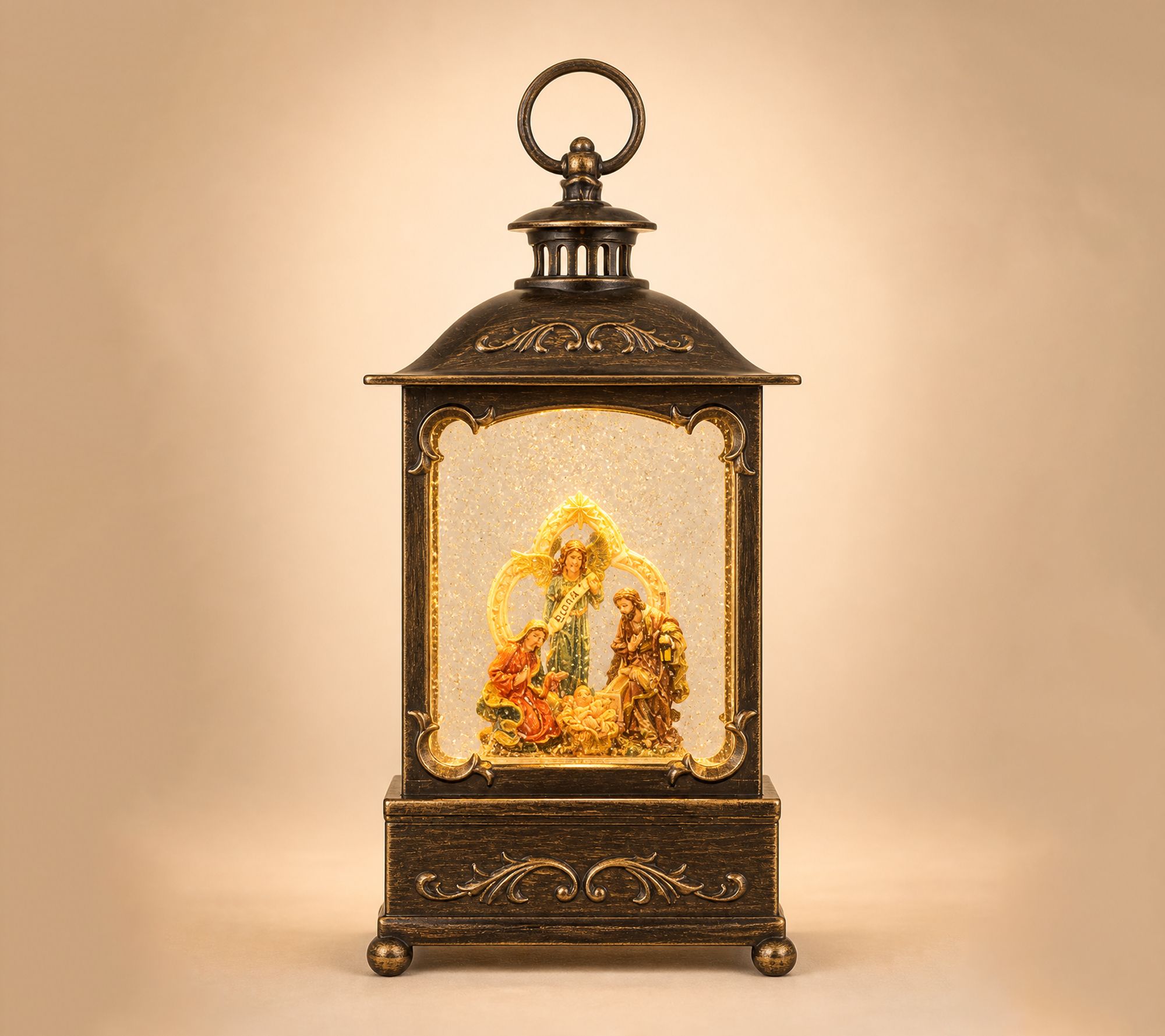 RC Home Decor -10" Water Snow Globe with Nativity  Scene