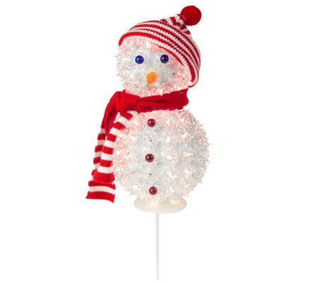 BethlehemLights Indoor/Outdoor Lighted Snowman W/Motion Dial 