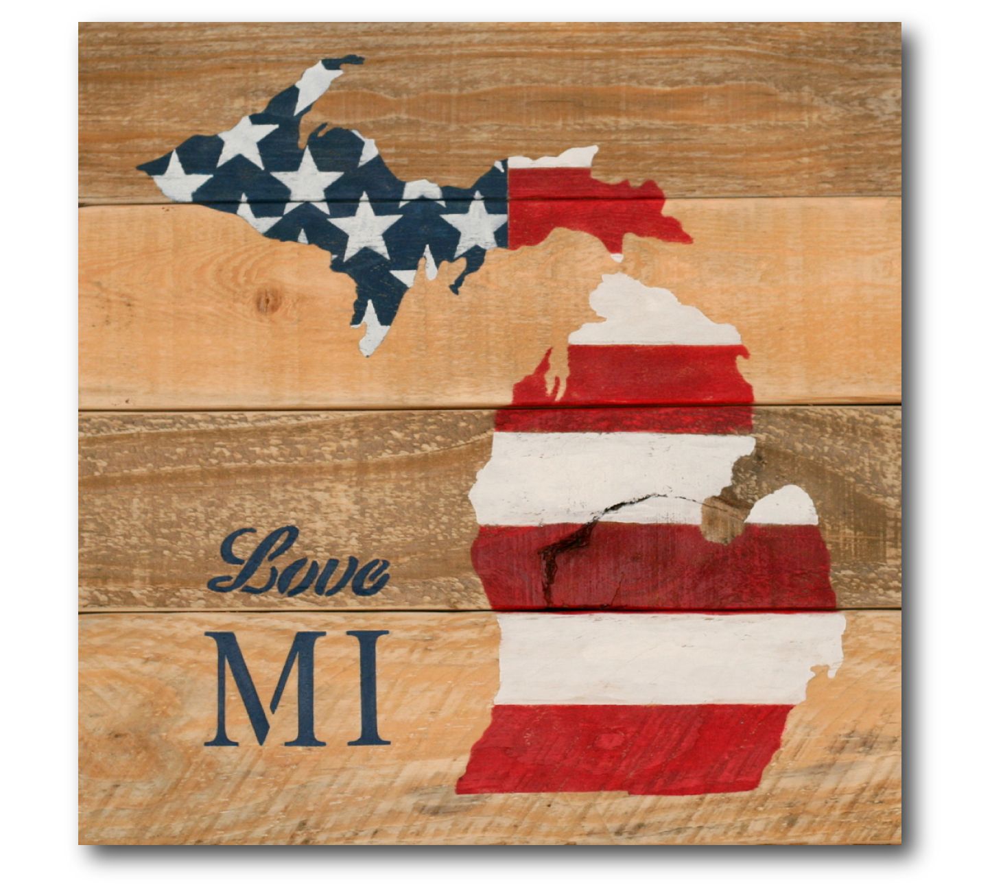 Courtside Market Love Michigan 16" x 16" Canvas