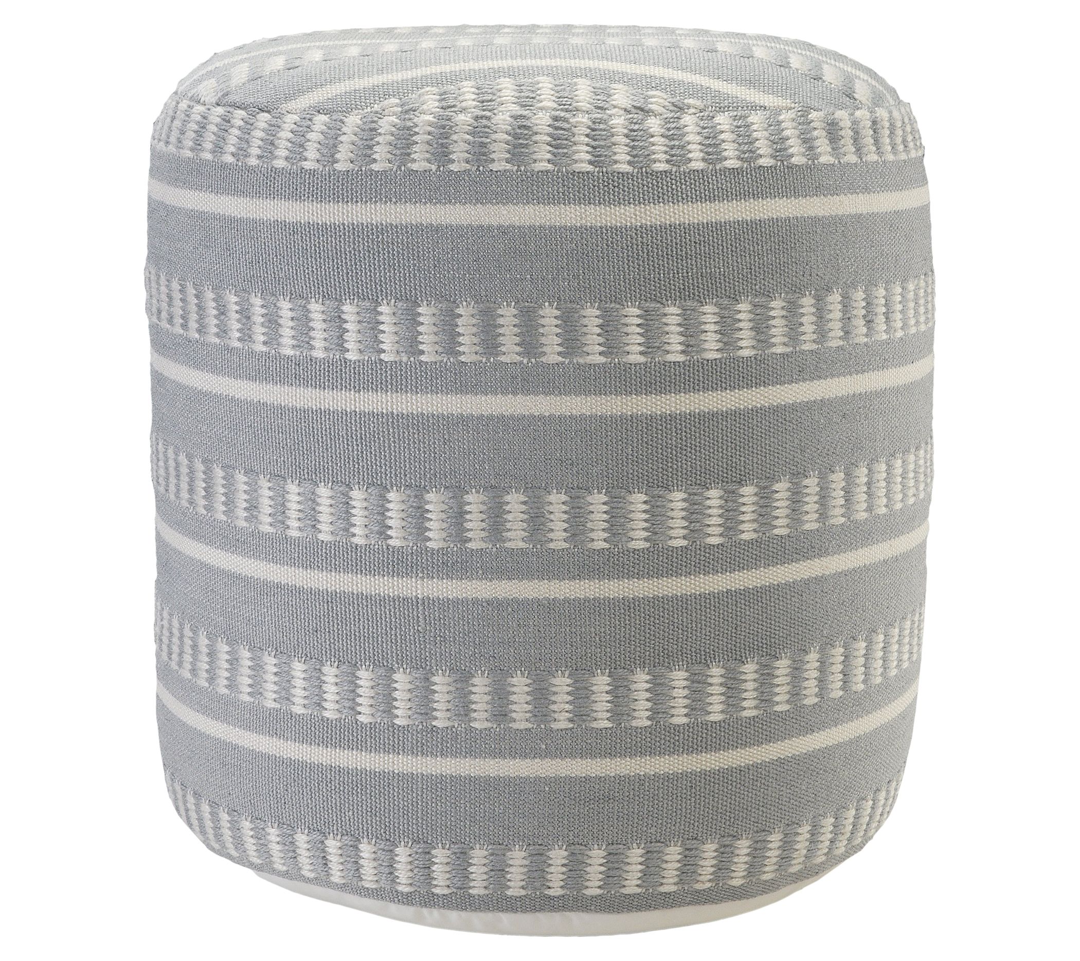 Dash and Stripe Geometric Indoor Outdoor Pouf