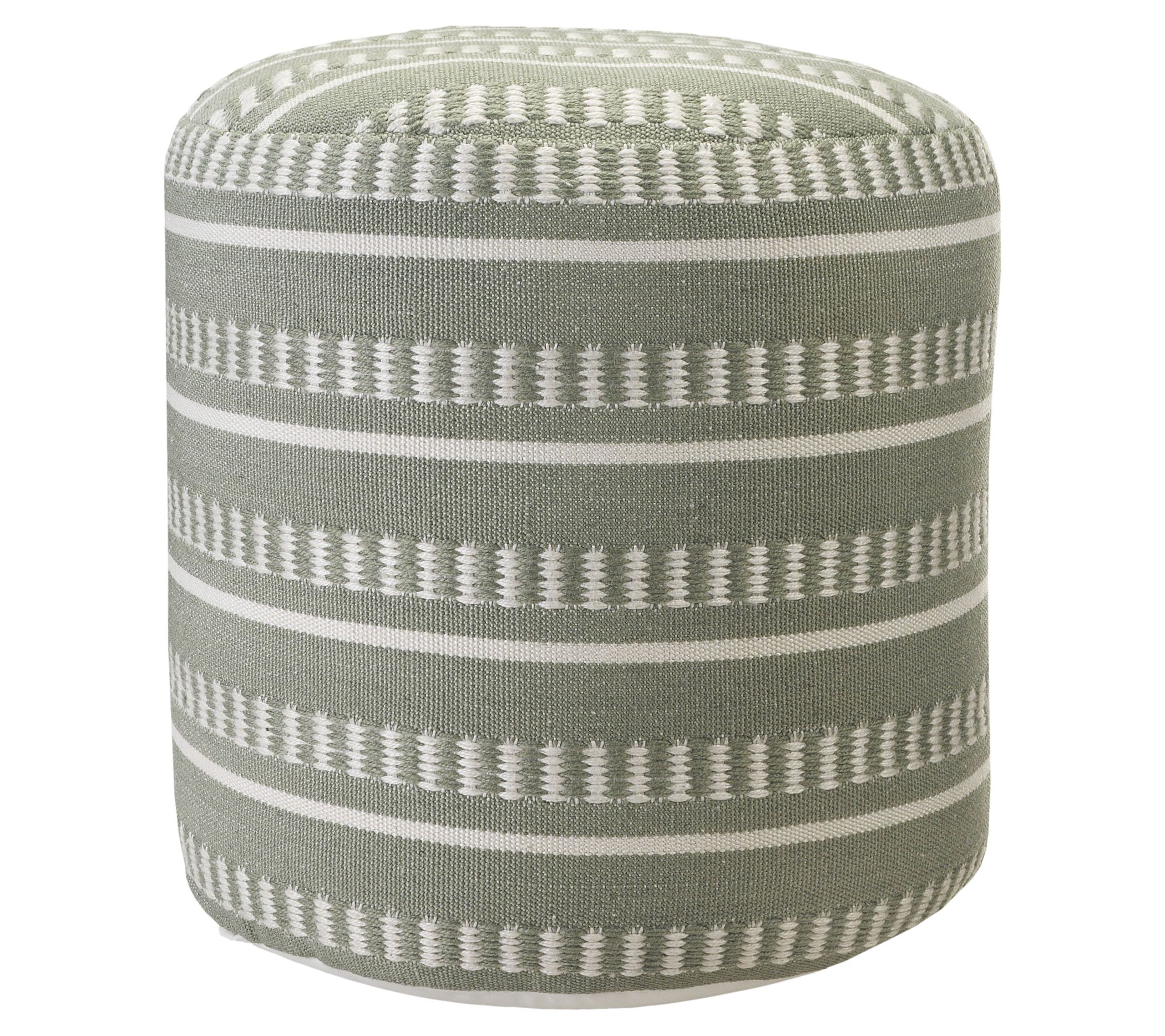 Dash and Stripe Geometric Indoor Outdoor Pouf