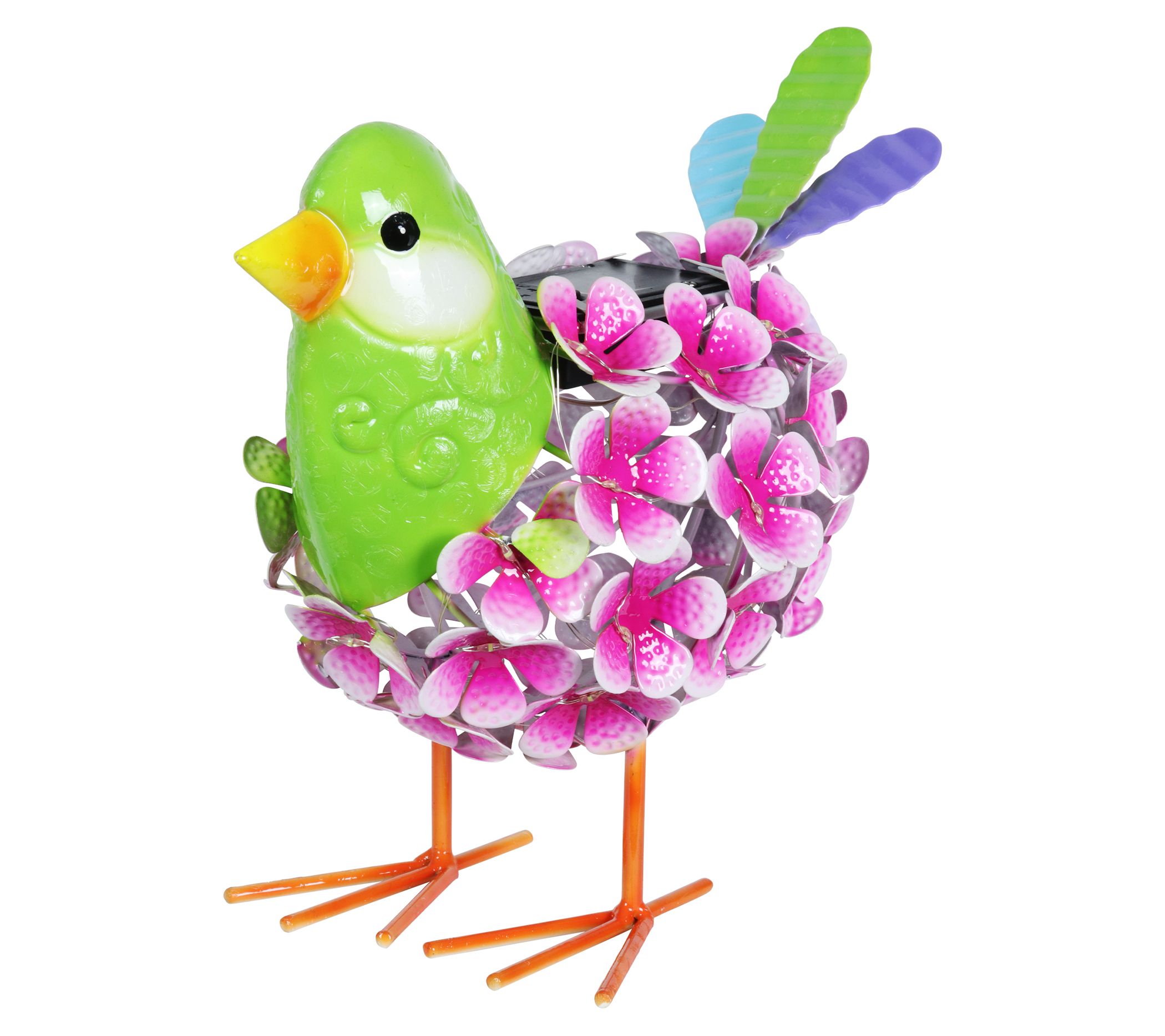 Exhart Solar Metal Bird Statue