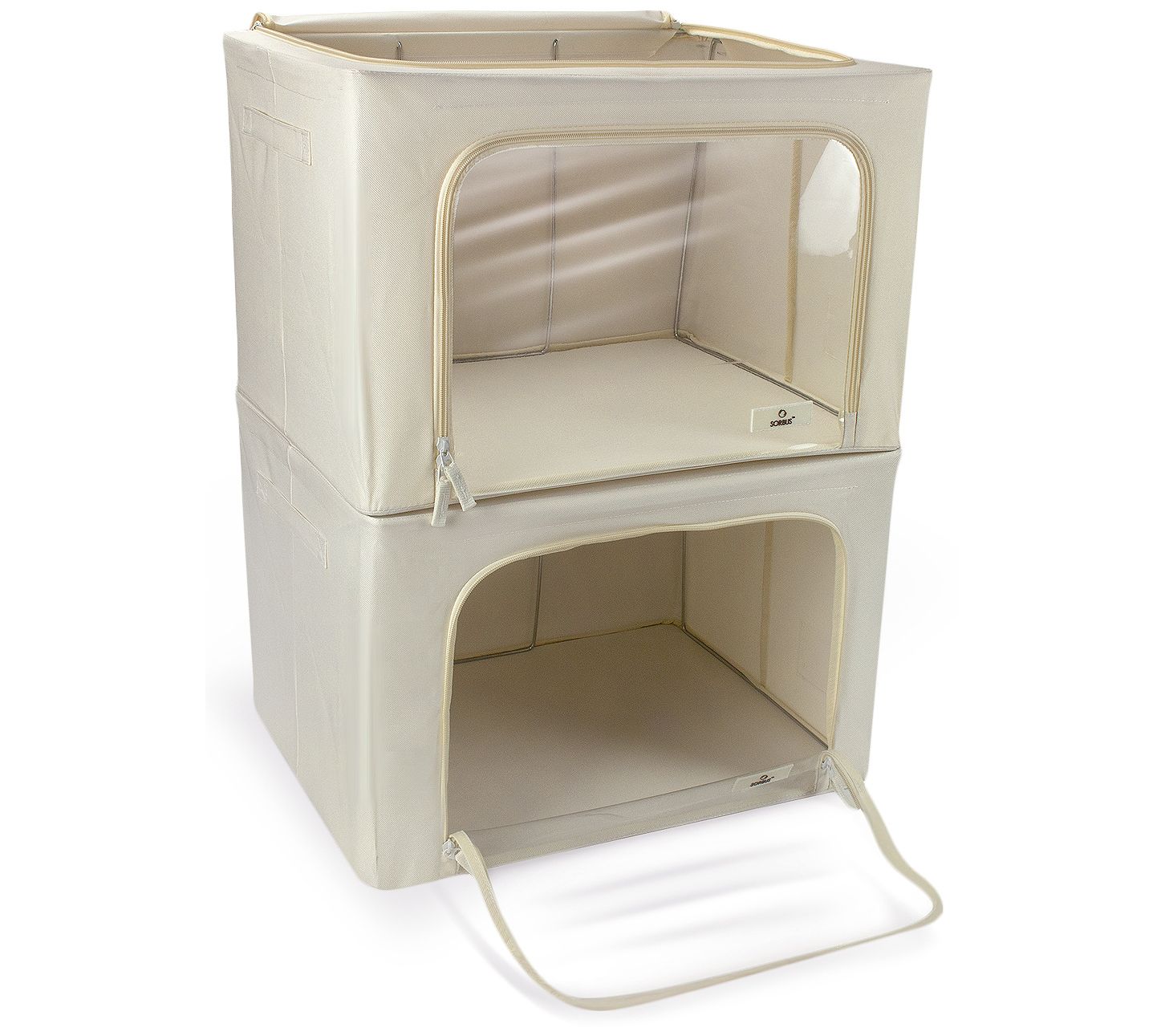 Sorbus Storage Bins with Windows, Set of Two