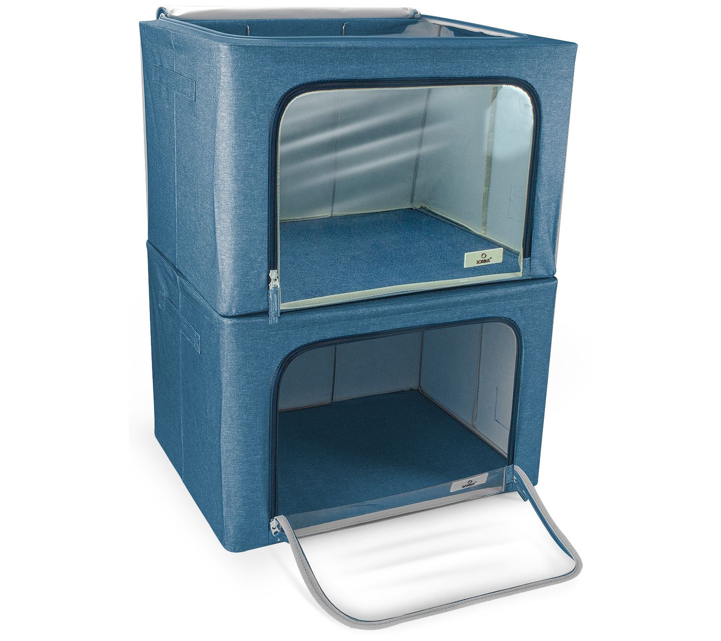 Sorbus Storage Bins with Windows, Set of Two