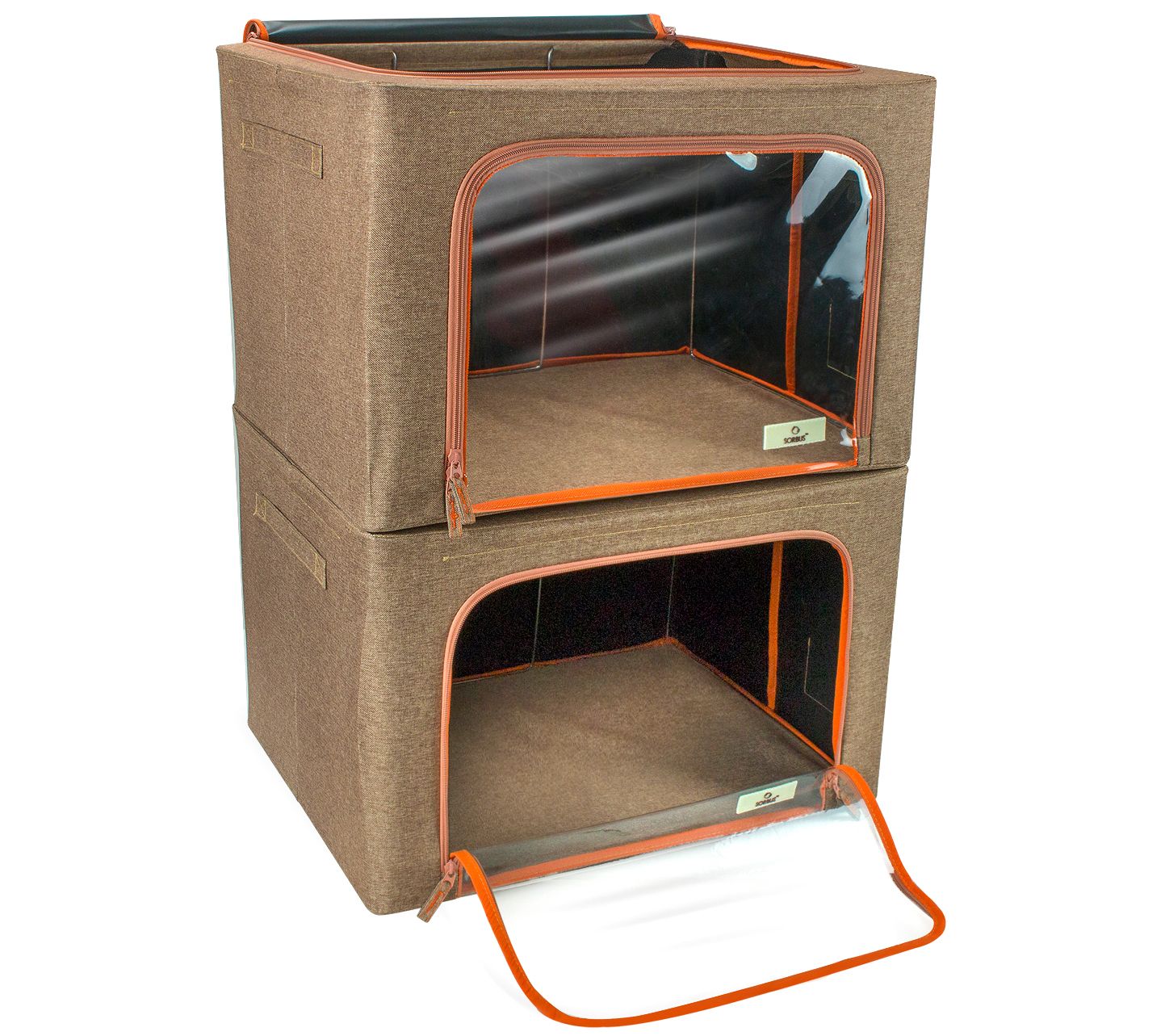 Sorbus Storage Bins with Windows, Set of Two