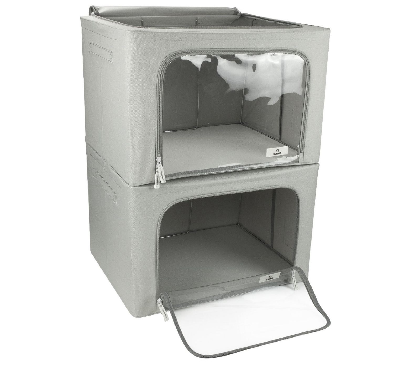 Sorbus Storage Bins with Windows, Set of Two
