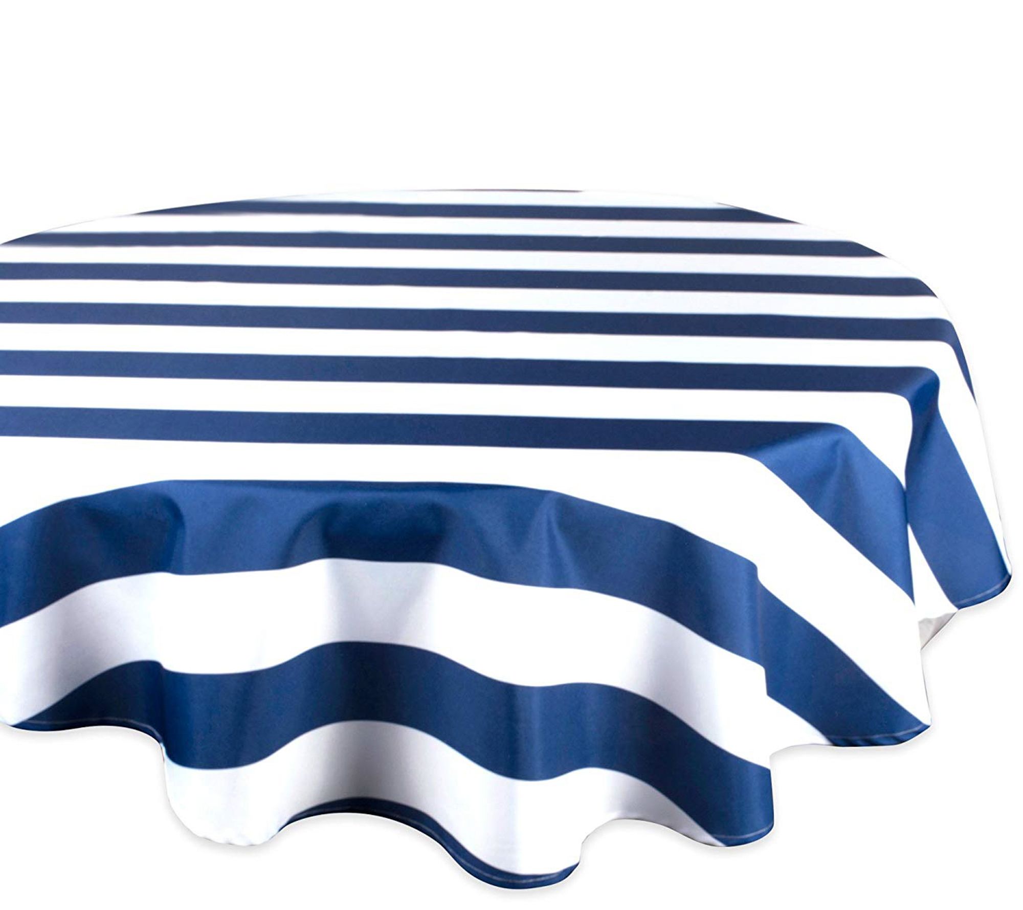 Design Imports Cabana Stripe Outdoor Tablecloth60" Round