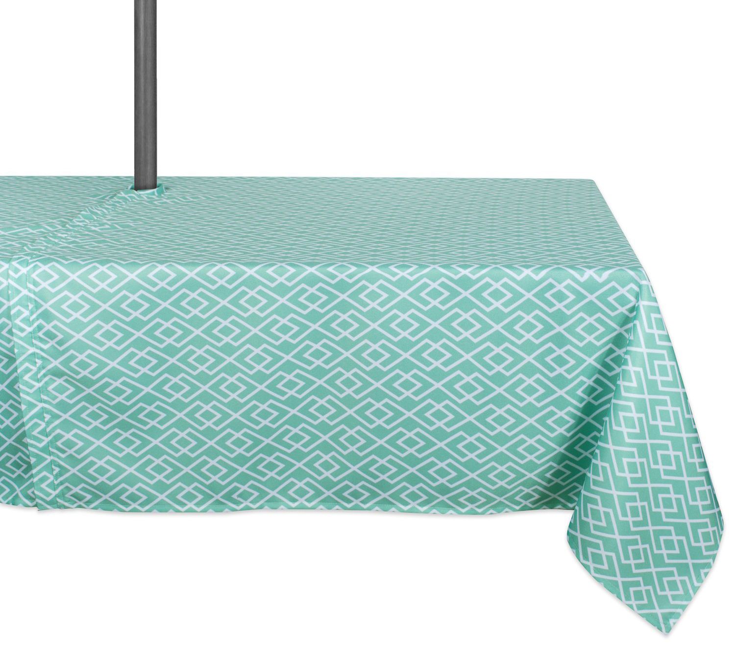 Design Imports Diamond Outdoor Tablecloth w/ Zipper 60" x 84"