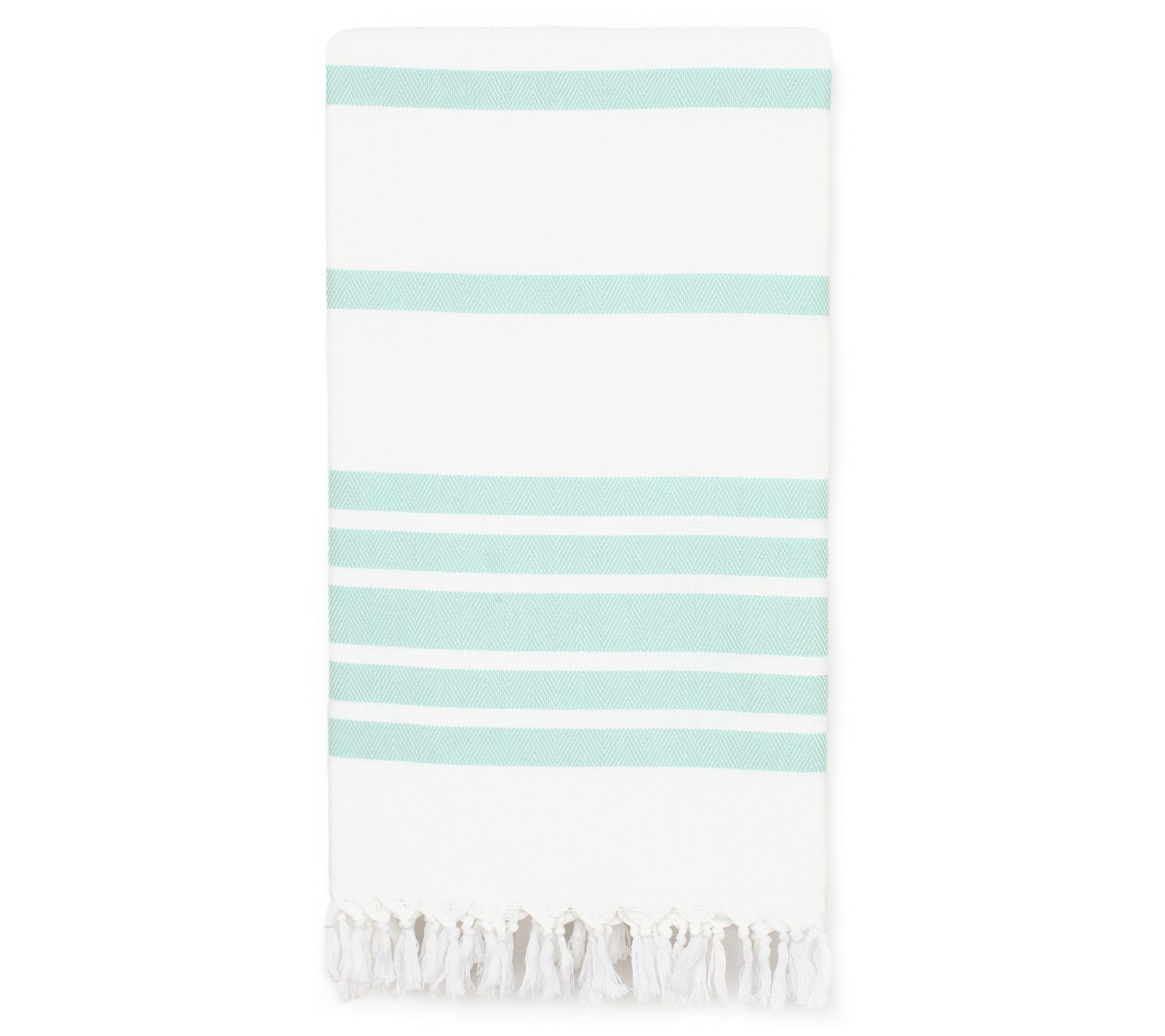 2pc Turkish Cotton Sea Breeze Pestemal Beach Towel Turquoise