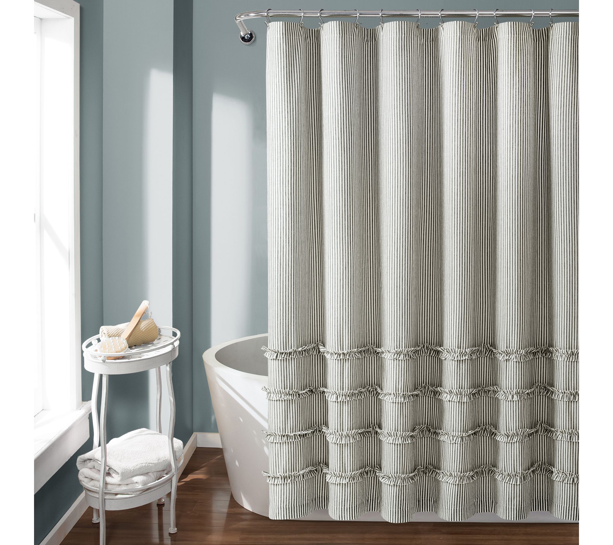 Vintage Stripe 72" x 72" Shower Curtain by LushDecor