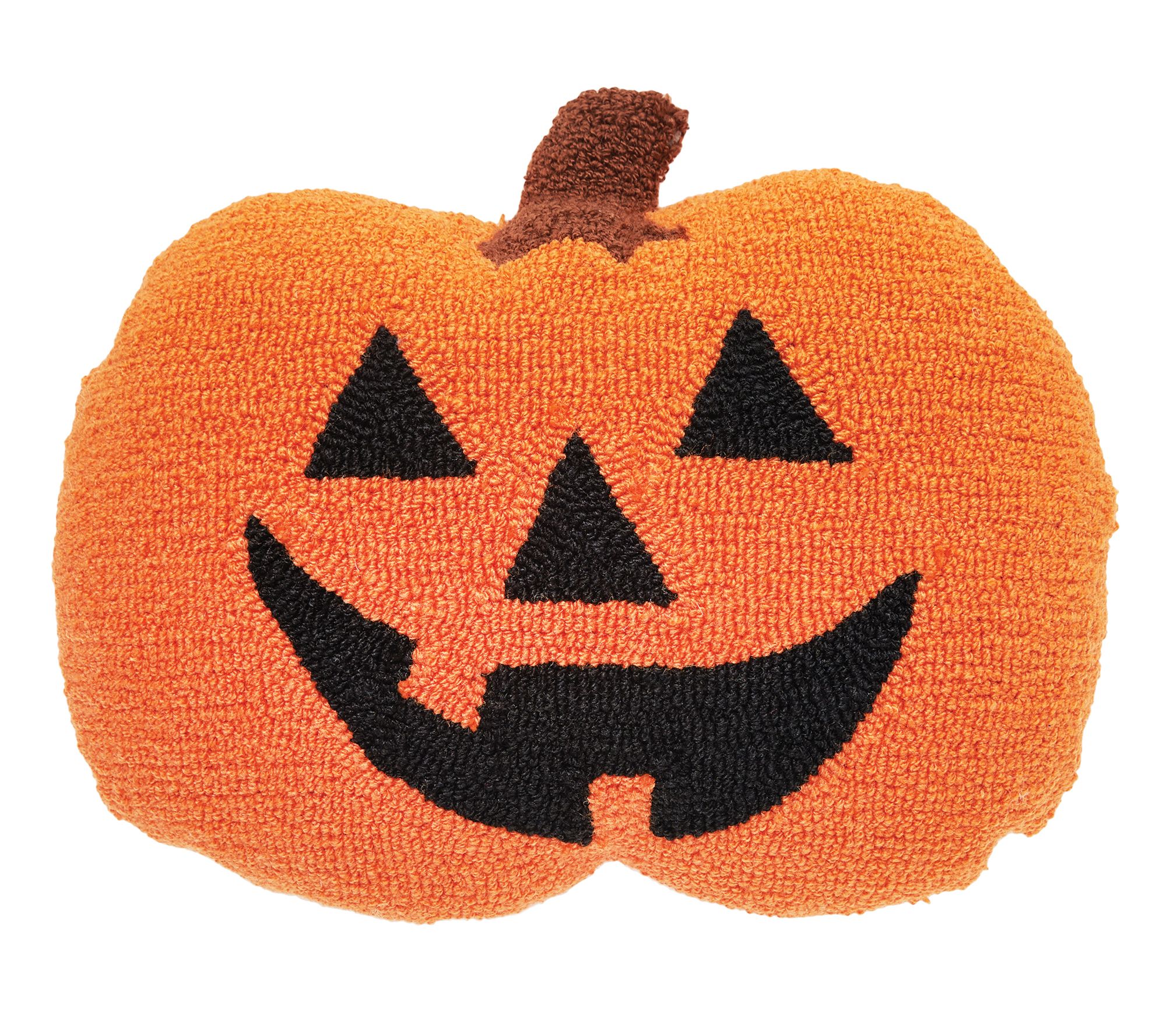 C&F Home 18" x 16" Pumpkin Shaped Hooked Throw Pillow
